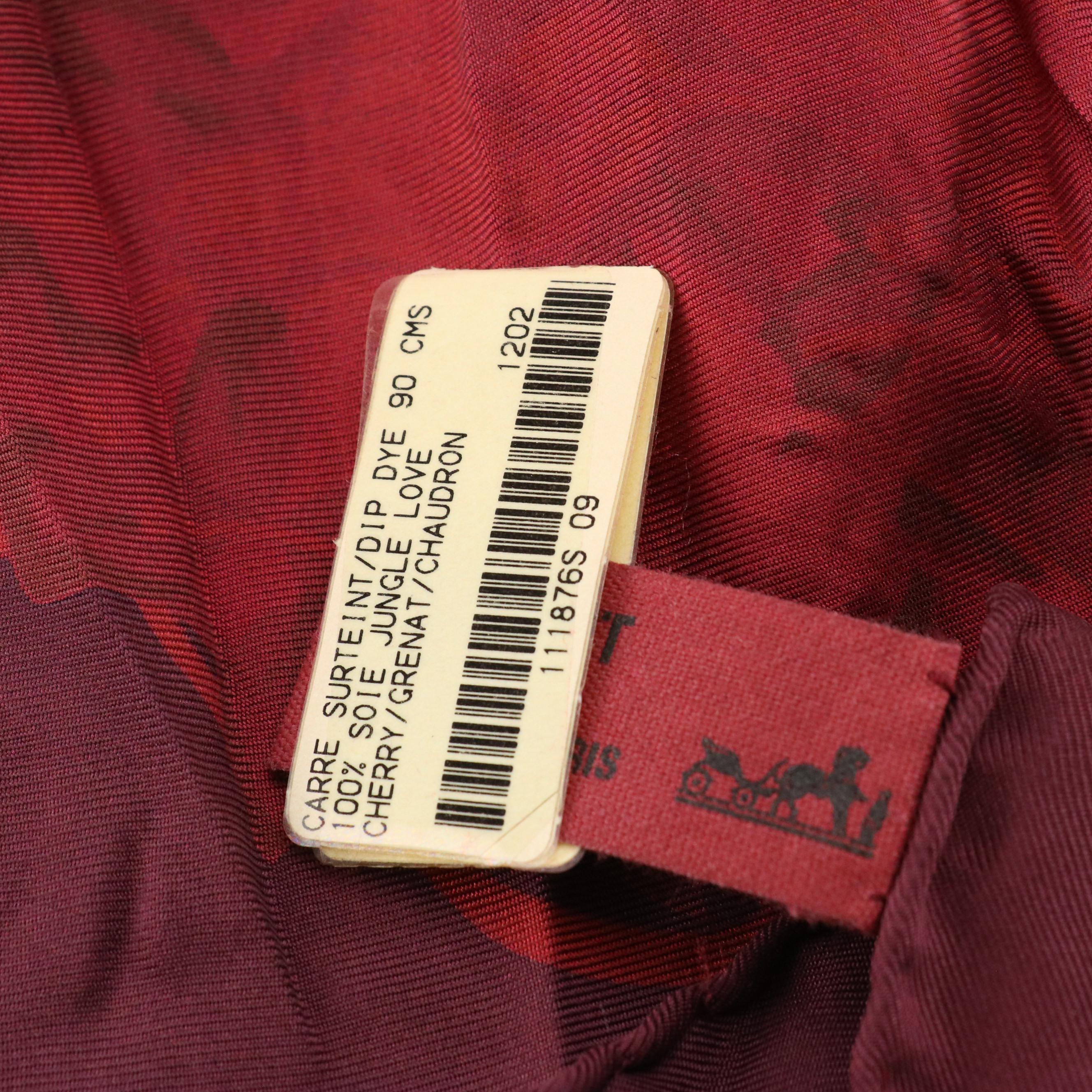 Hermès "Jungle Love" Surteint/Dip Dye Silk Twill Scarf 90, With Tag