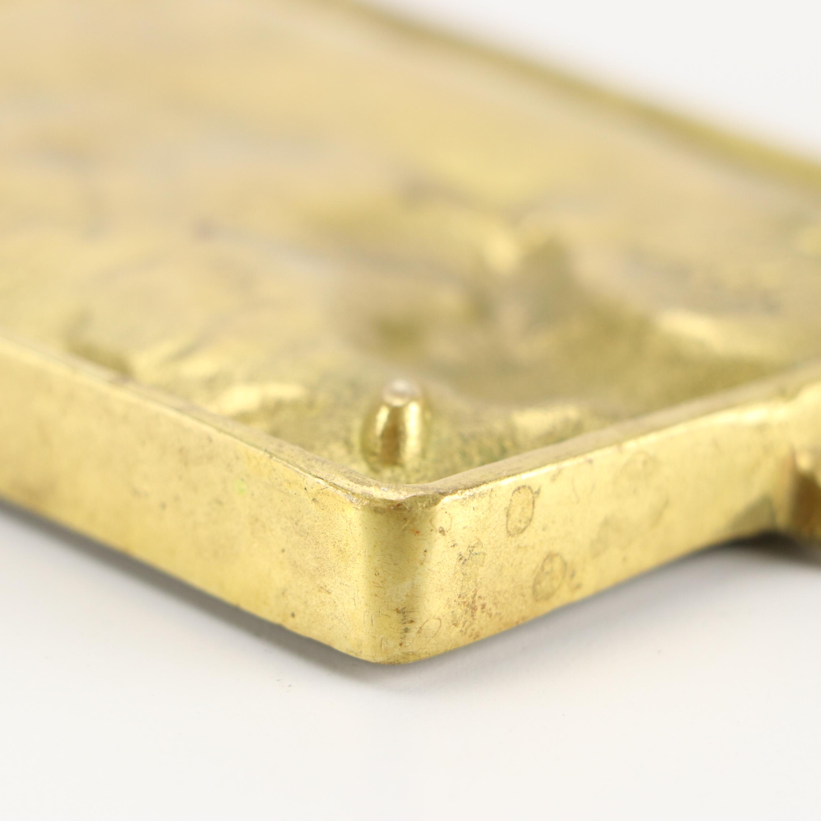 Virginia Metalcrafters "Setter" Brass Ashtray, Mid-20th Century