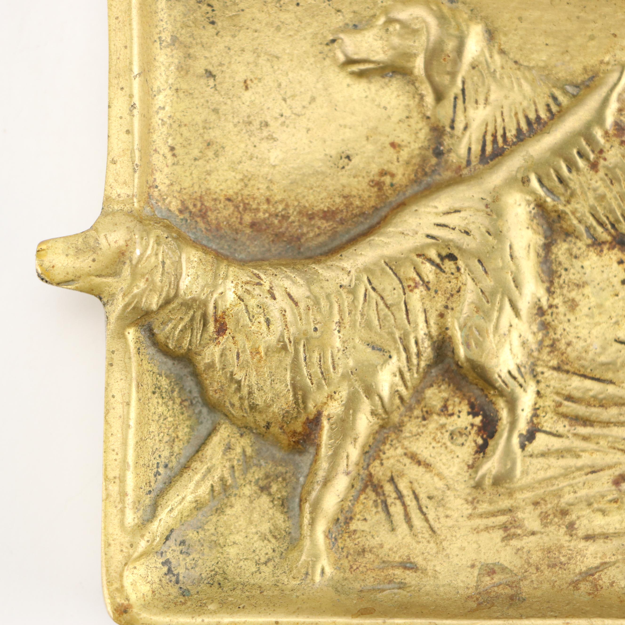 Virginia Metalcrafters "Setter" Brass Ashtray, Mid-20th Century