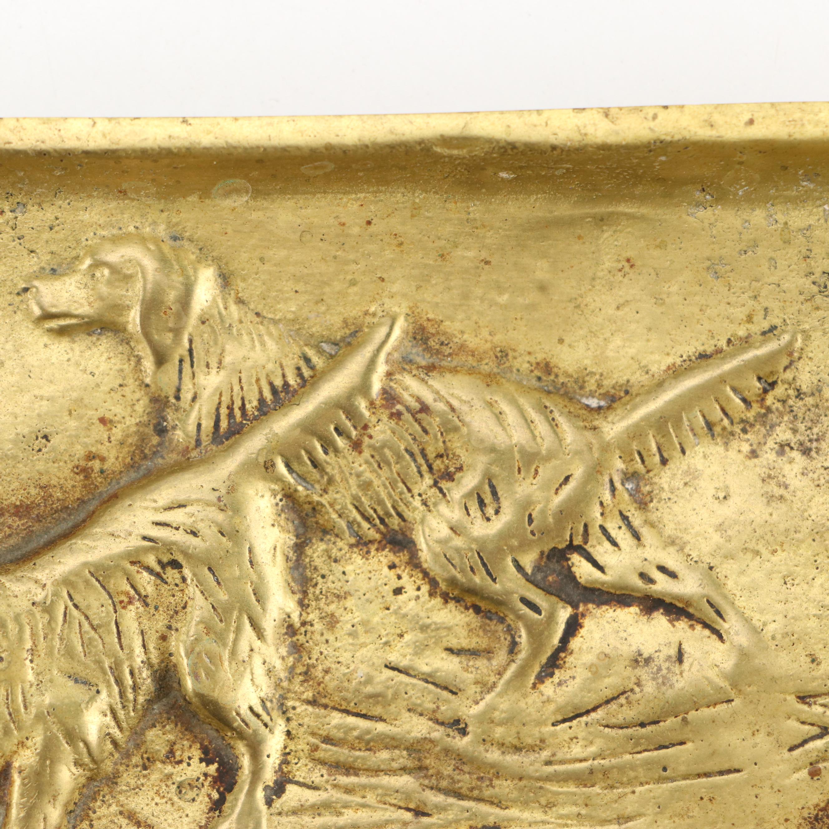 Virginia Metalcrafters "Setter" Brass Ashtray, Mid-20th Century