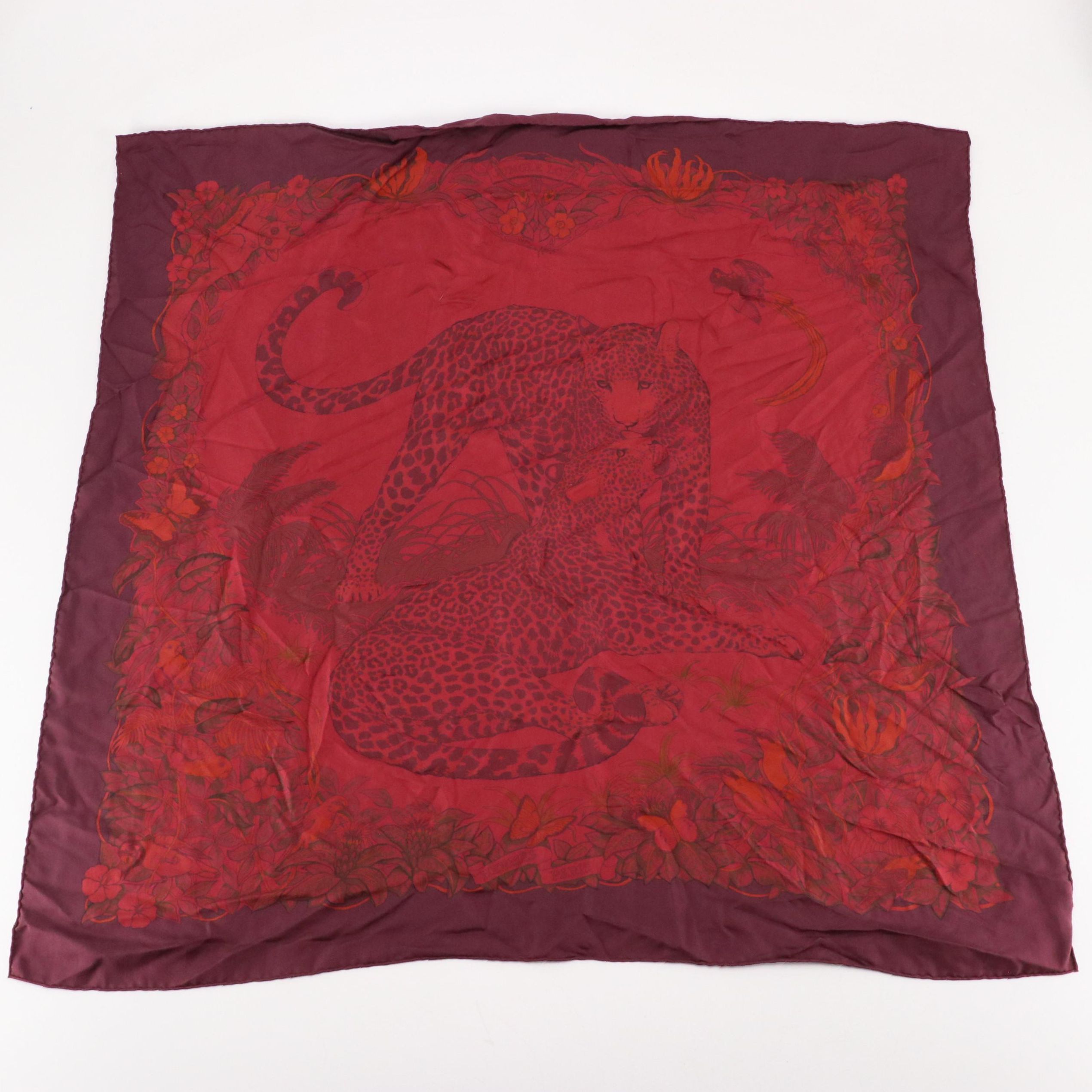 Hermès "Jungle Love" Surteint/Dip Dye Silk Twill Scarf 90, With Tag