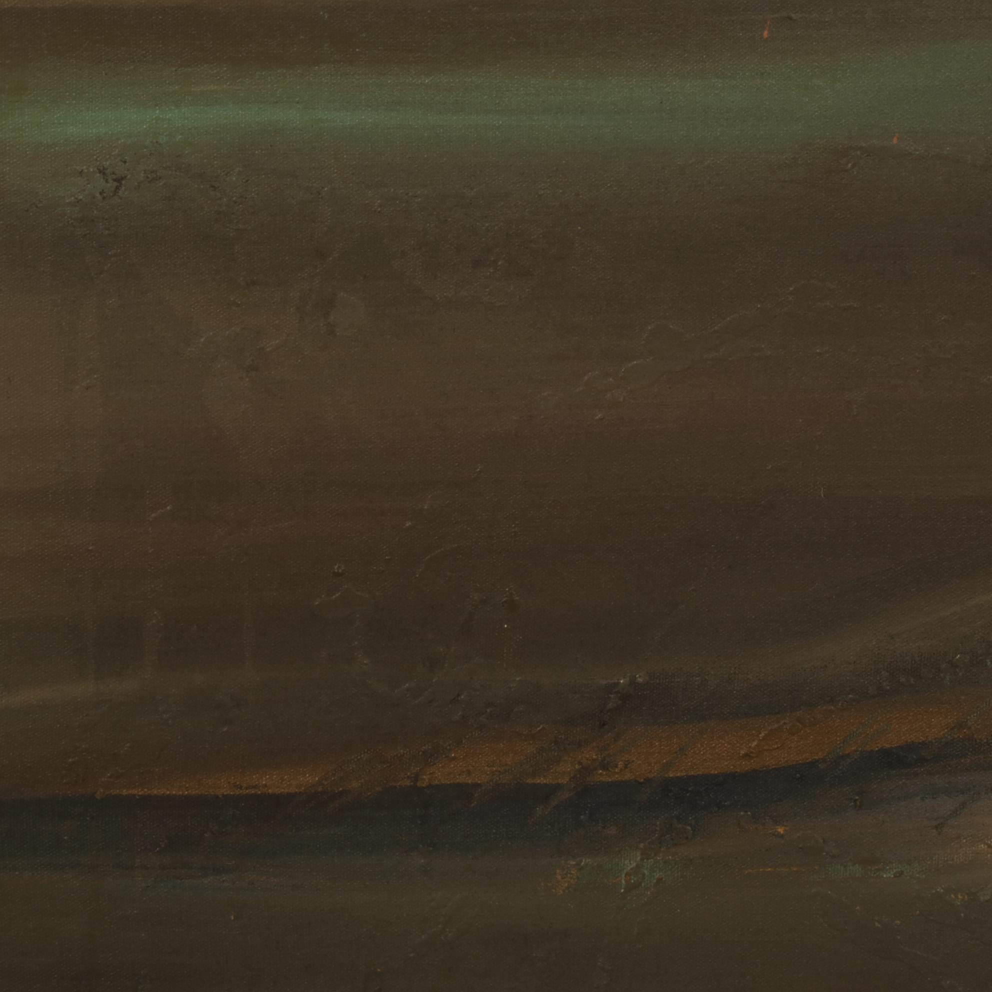 Dixon Abstracted Oil Painting, Late 20th Century