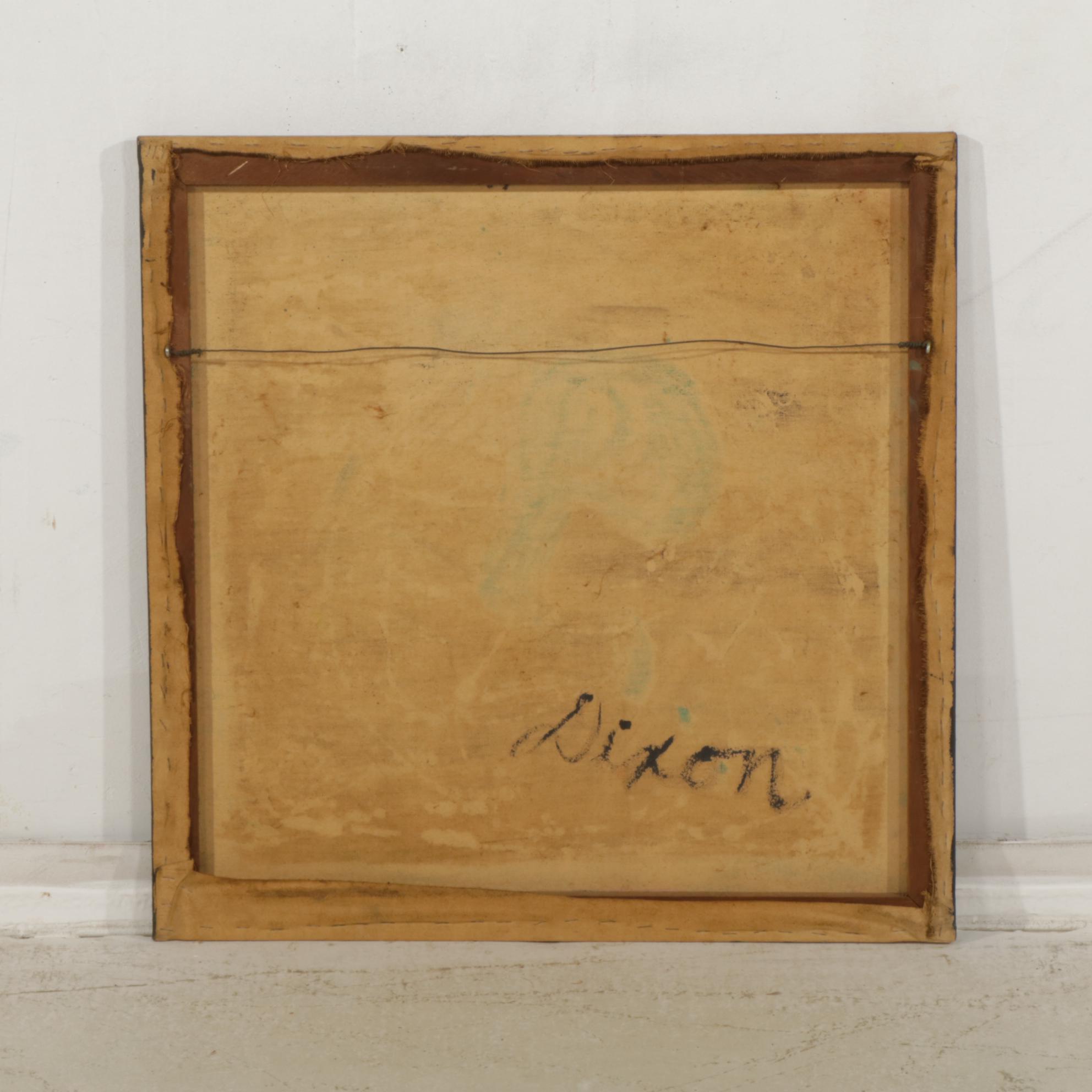 Dixon Abstracted Oil Painting, Late 20th Century