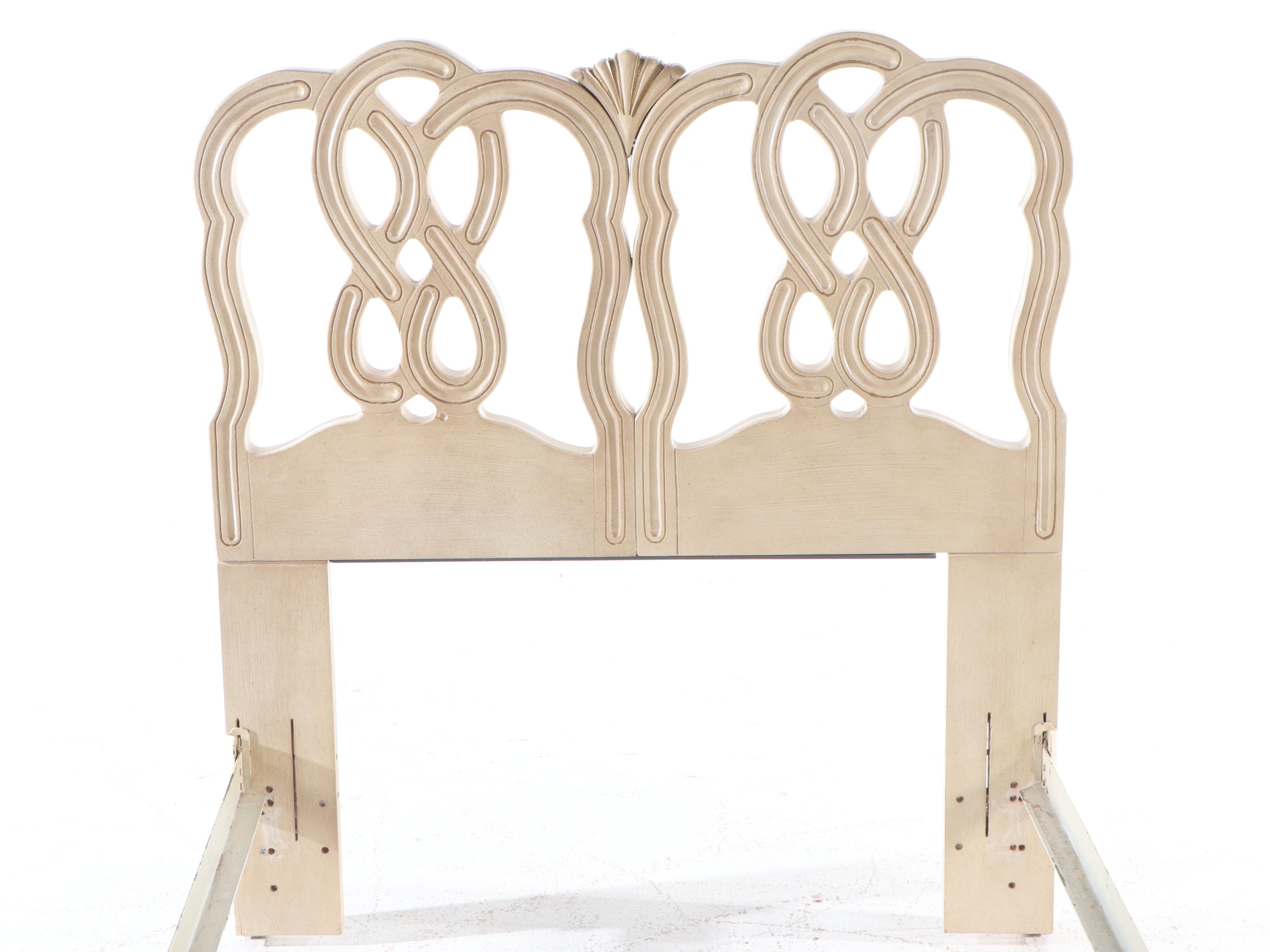 French Provincial Style Twin Size Bed Frame, Dresser and Nightstand