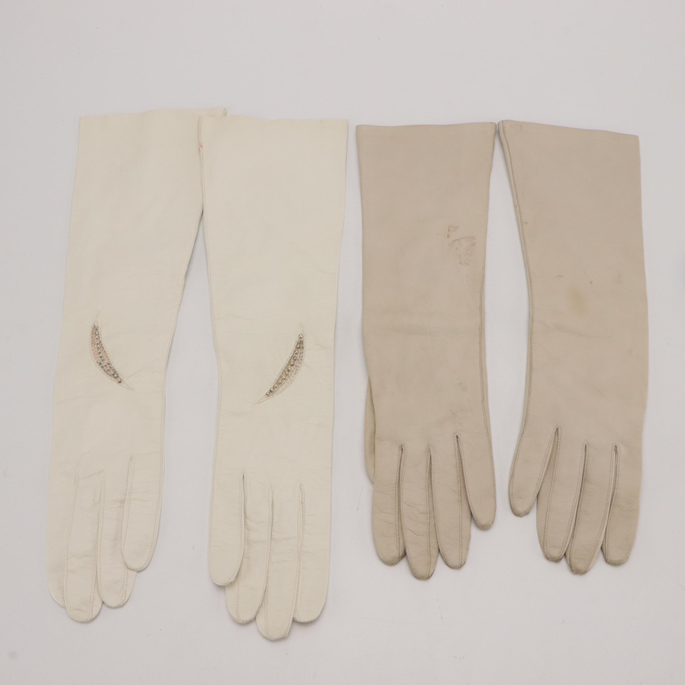 Assorted Length Lambskin Leather Gloves Featuring Kislav