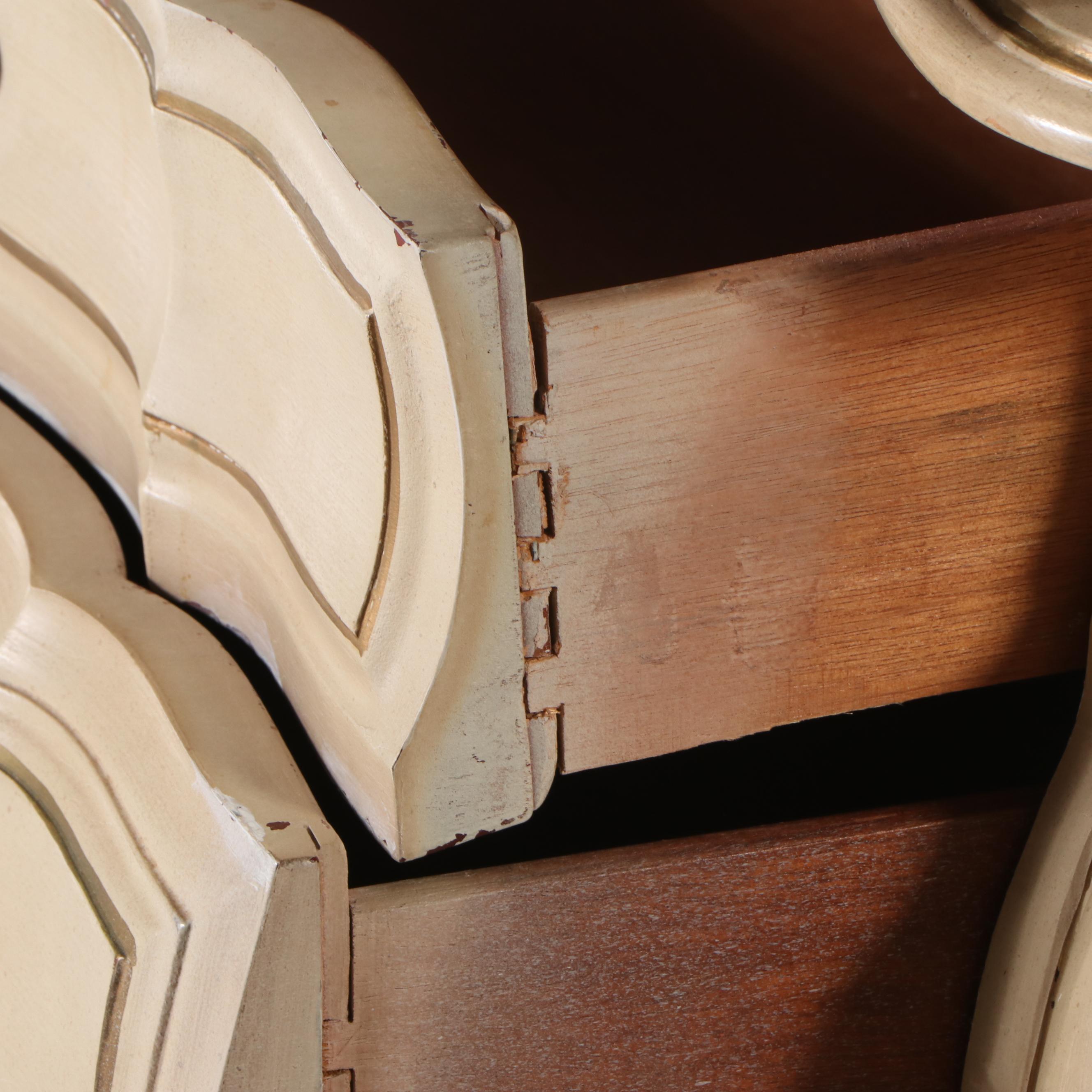 French Provincial Style Twin Size Bed Frame, Dresser and Nightstand