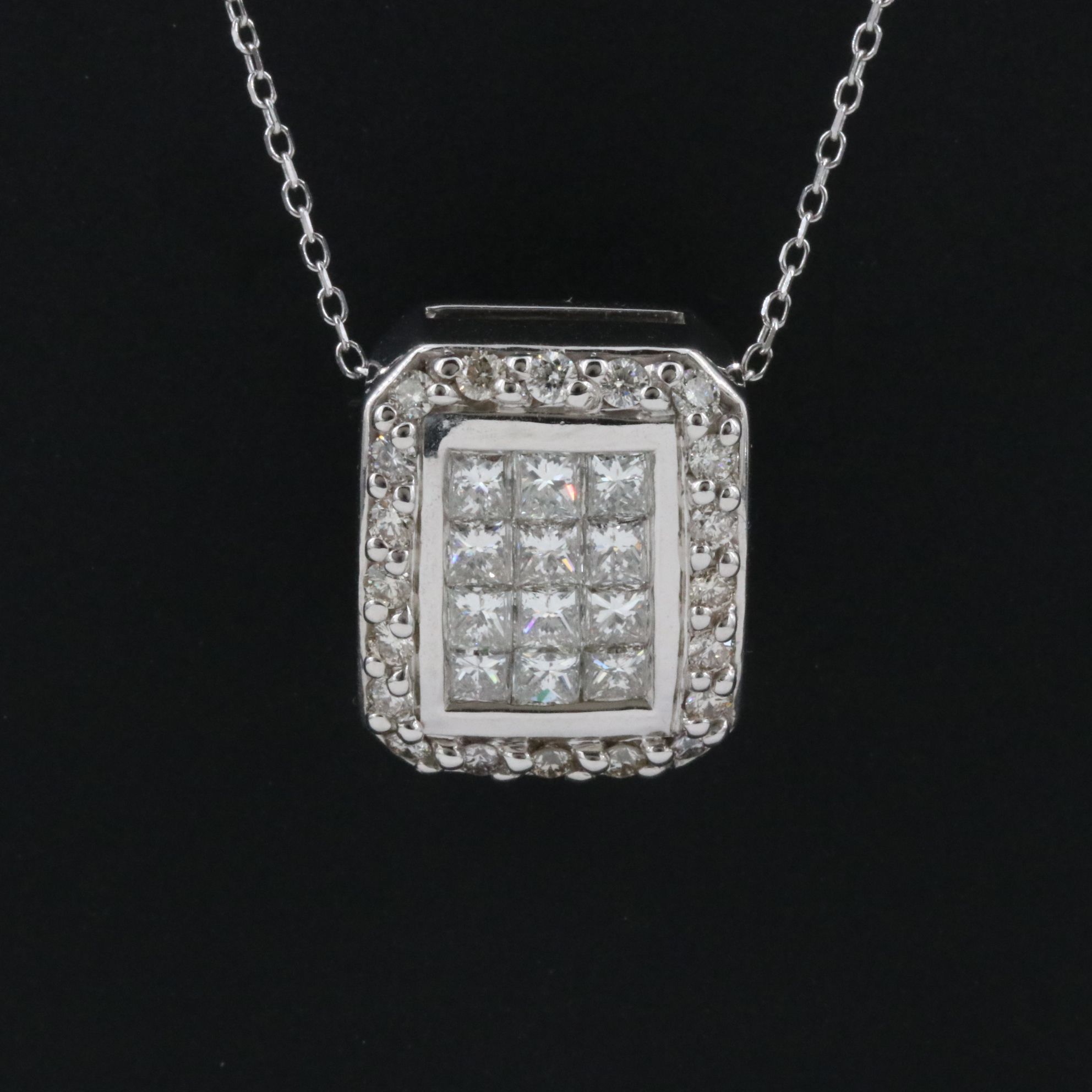 14K 0.96 CTW Diamond Pendant Necklace