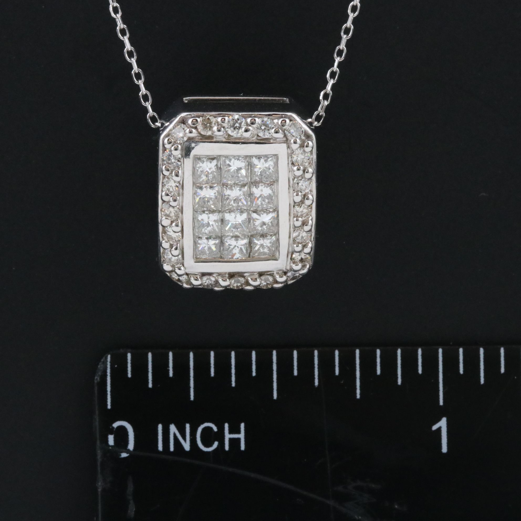 14K 0.96 CTW Diamond Pendant Necklace