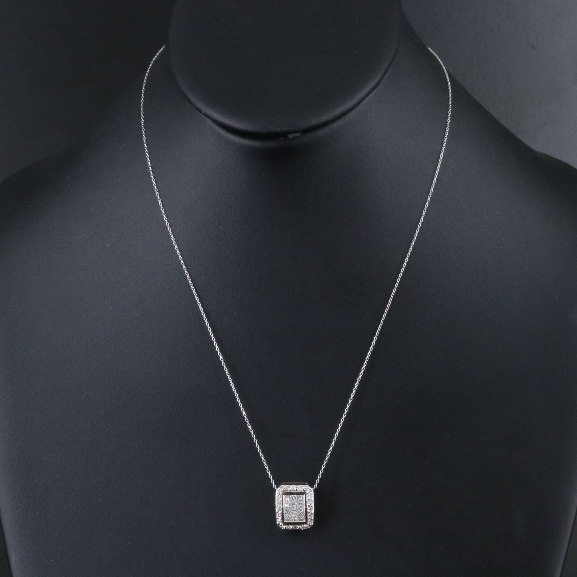 14K 0.96 CTW Diamond Pendant Necklace