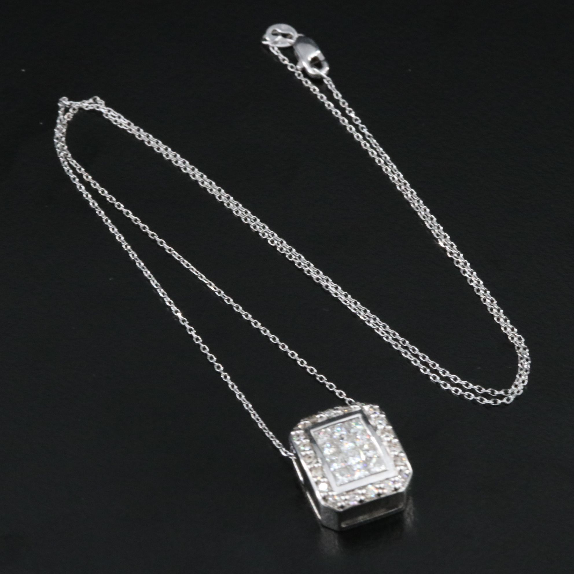 14K 0.96 CTW Diamond Pendant Necklace