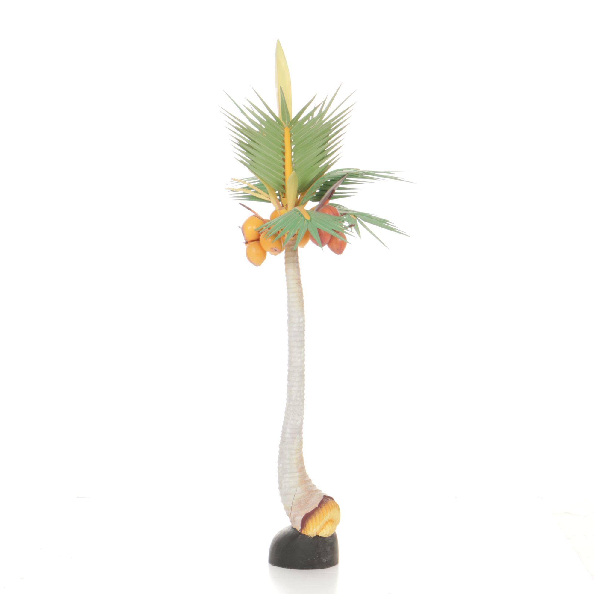Wooden Palm Tree, Bird of Paradise Stem, and Mango with Pop Out Snake