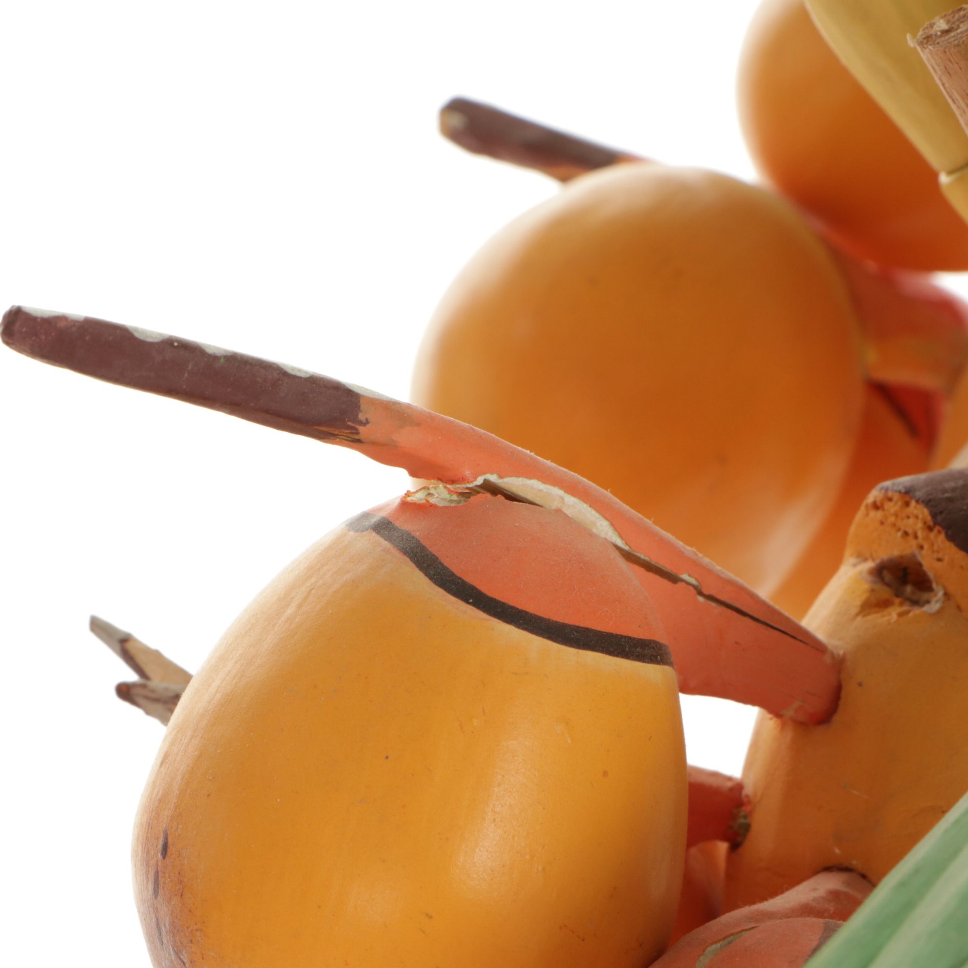 Wooden Palm Tree, Bird of Paradise Stem, and Mango with Pop Out Snake
