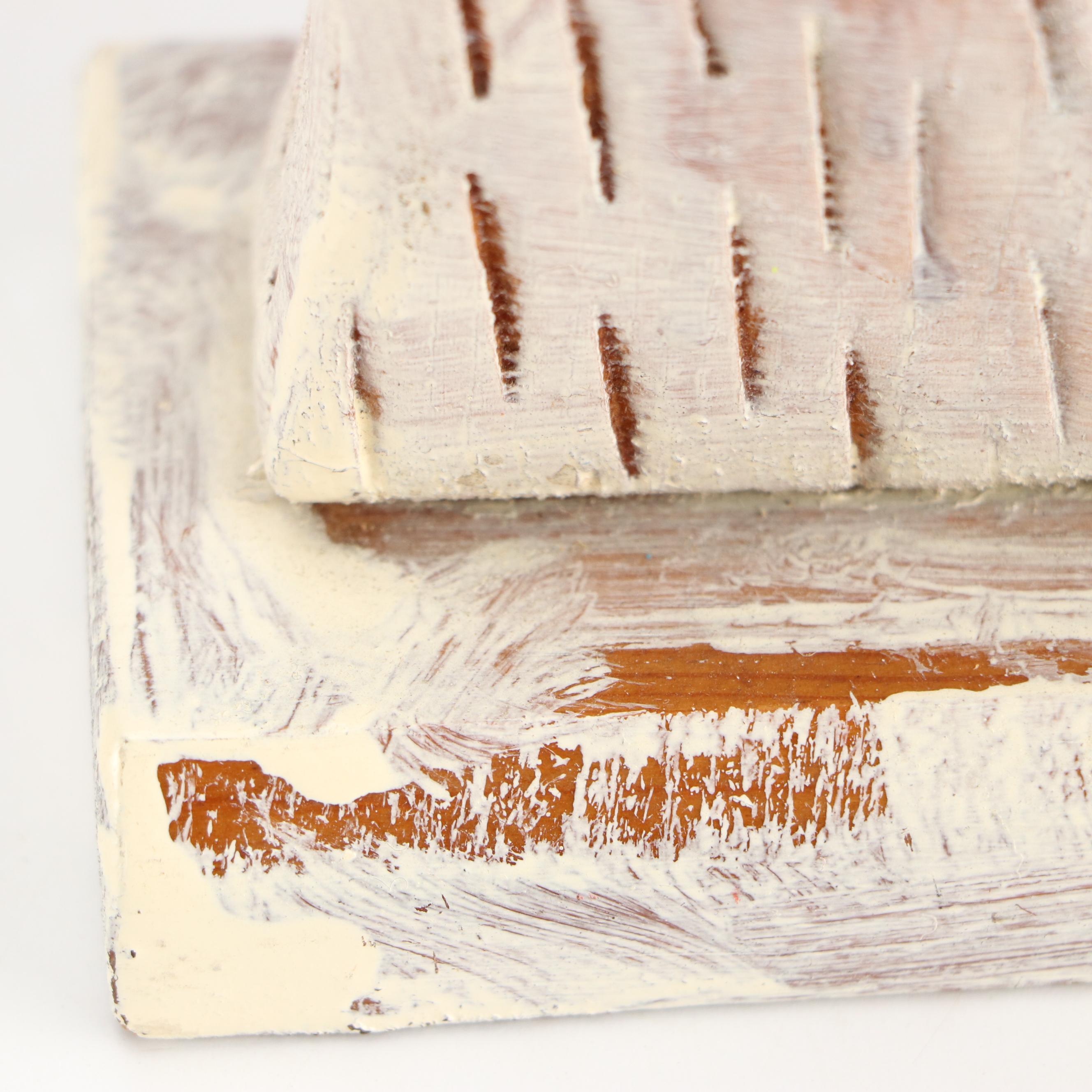 Folk Art Style Hand-Carved Wooden Figurines