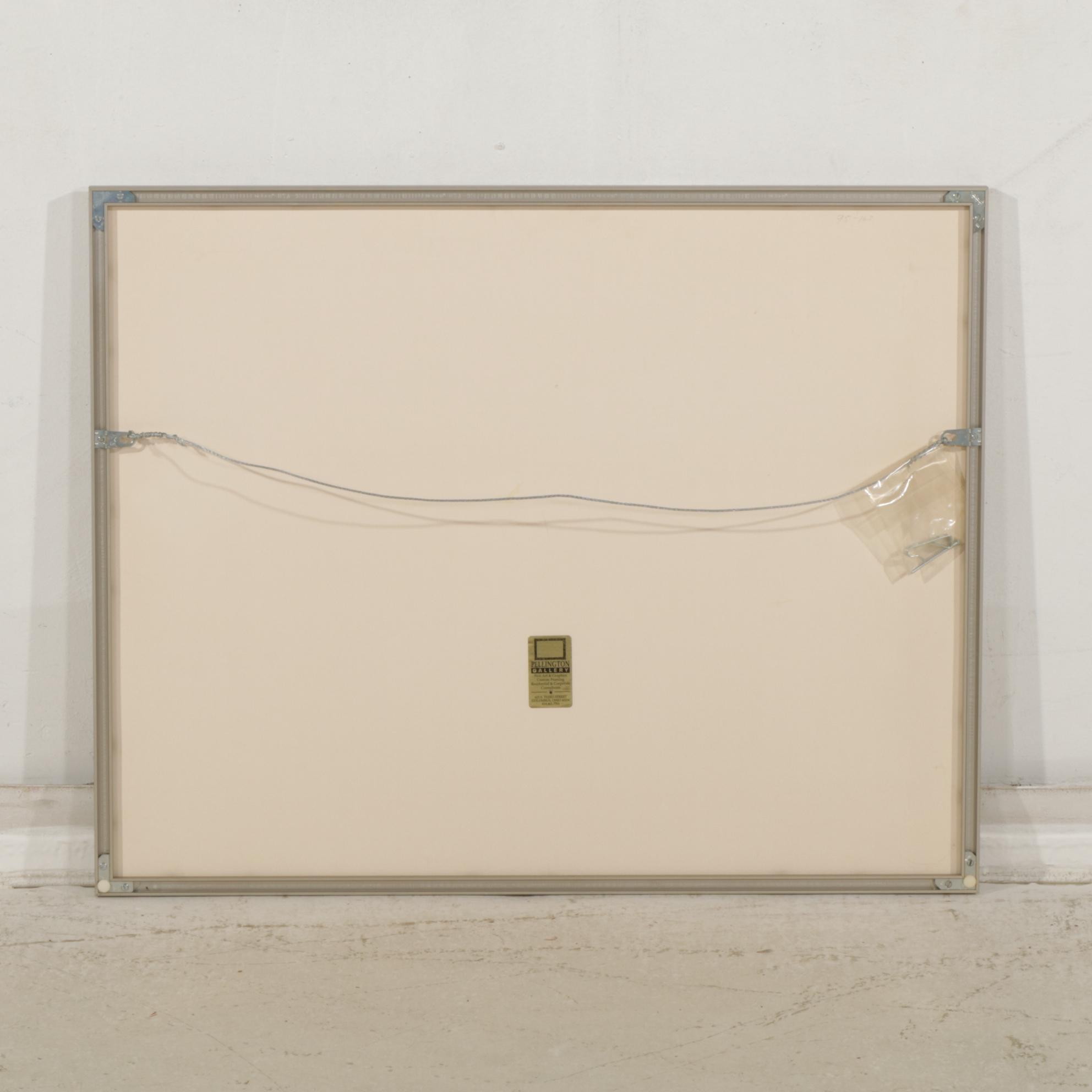 Peggy Brown Stylized Landscape Watercolor Painting, 1995