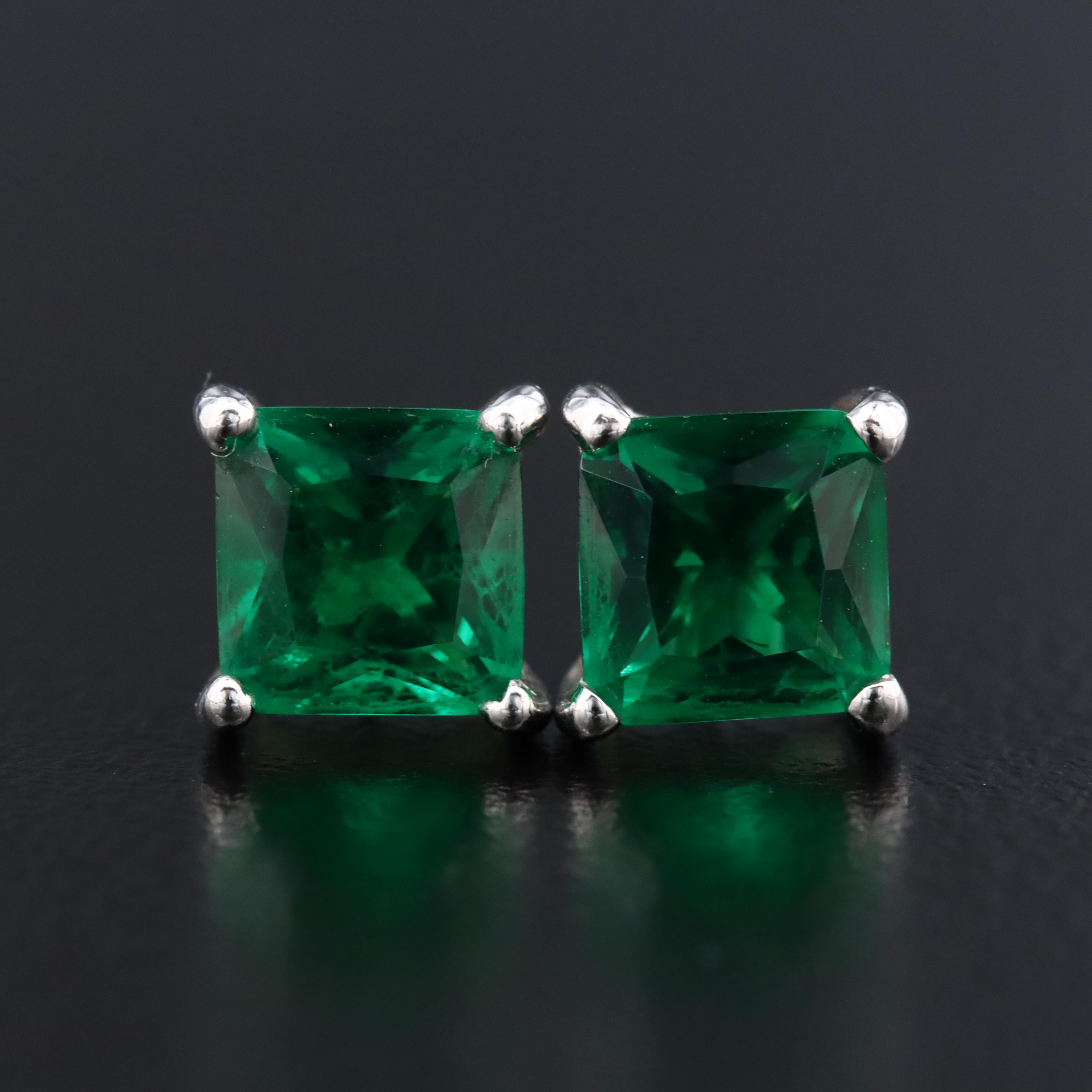 Sterling Solitaire Earrings