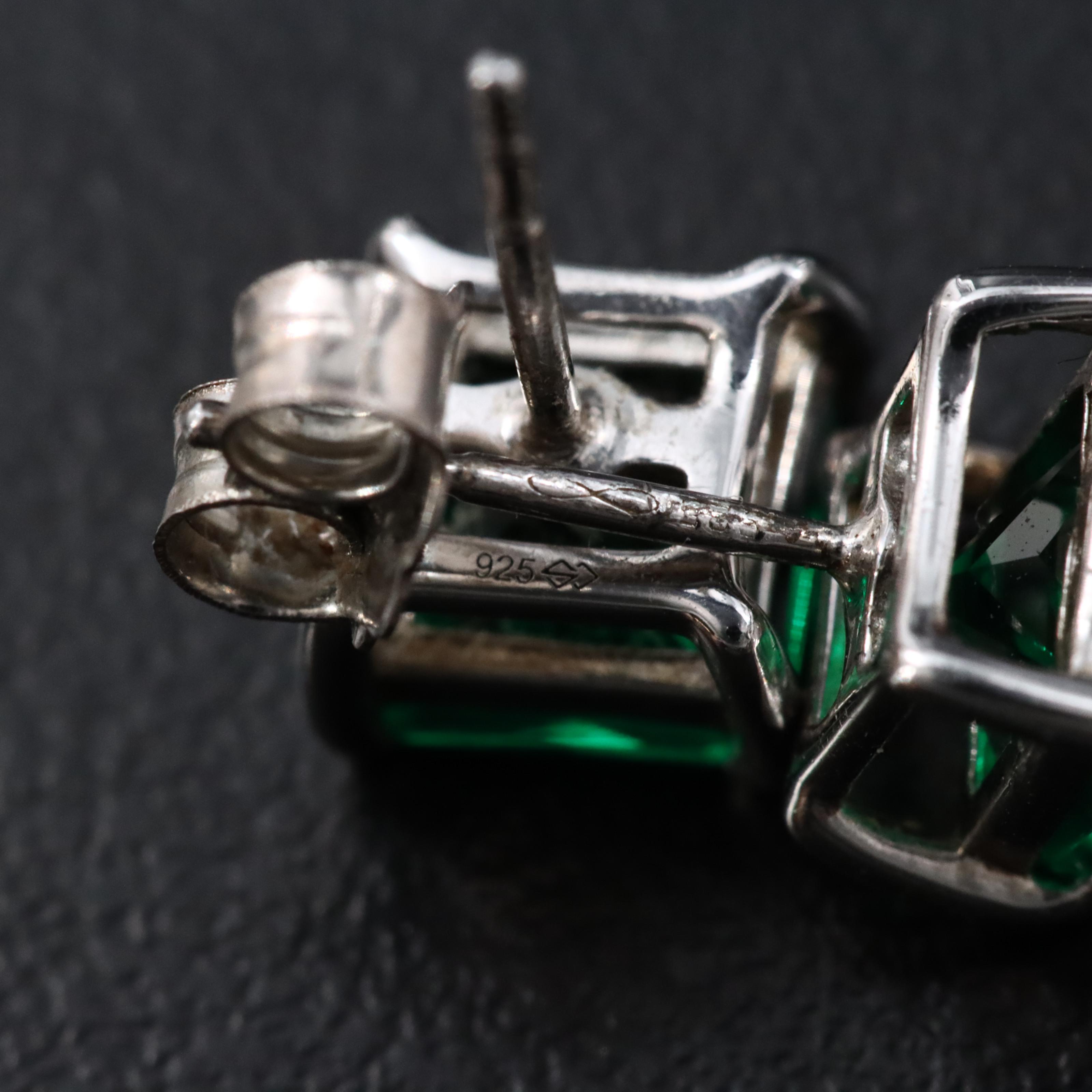 Sterling Solitaire Earrings