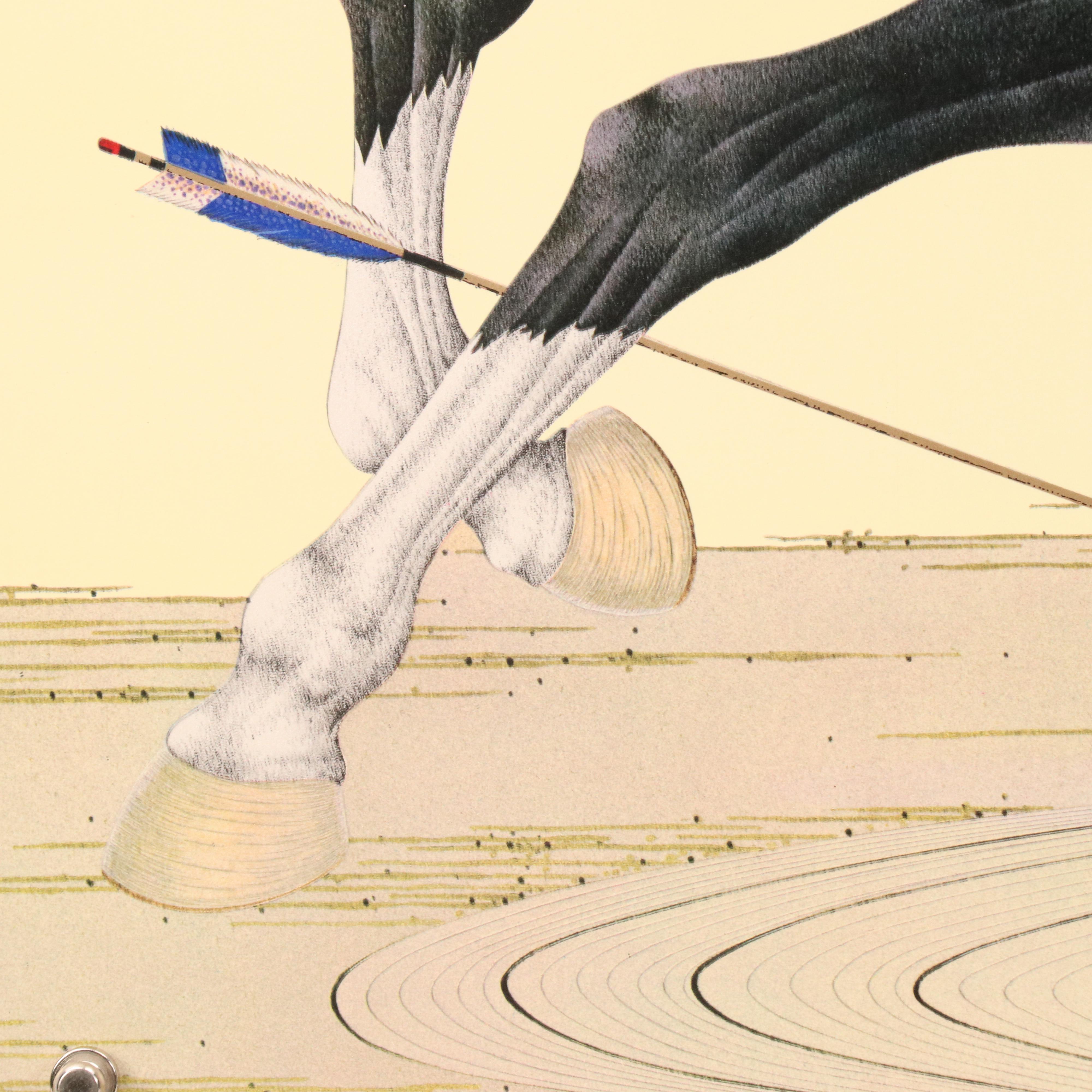 Gary Hostallero Embossed Lithograph "Black Horse Shogun"