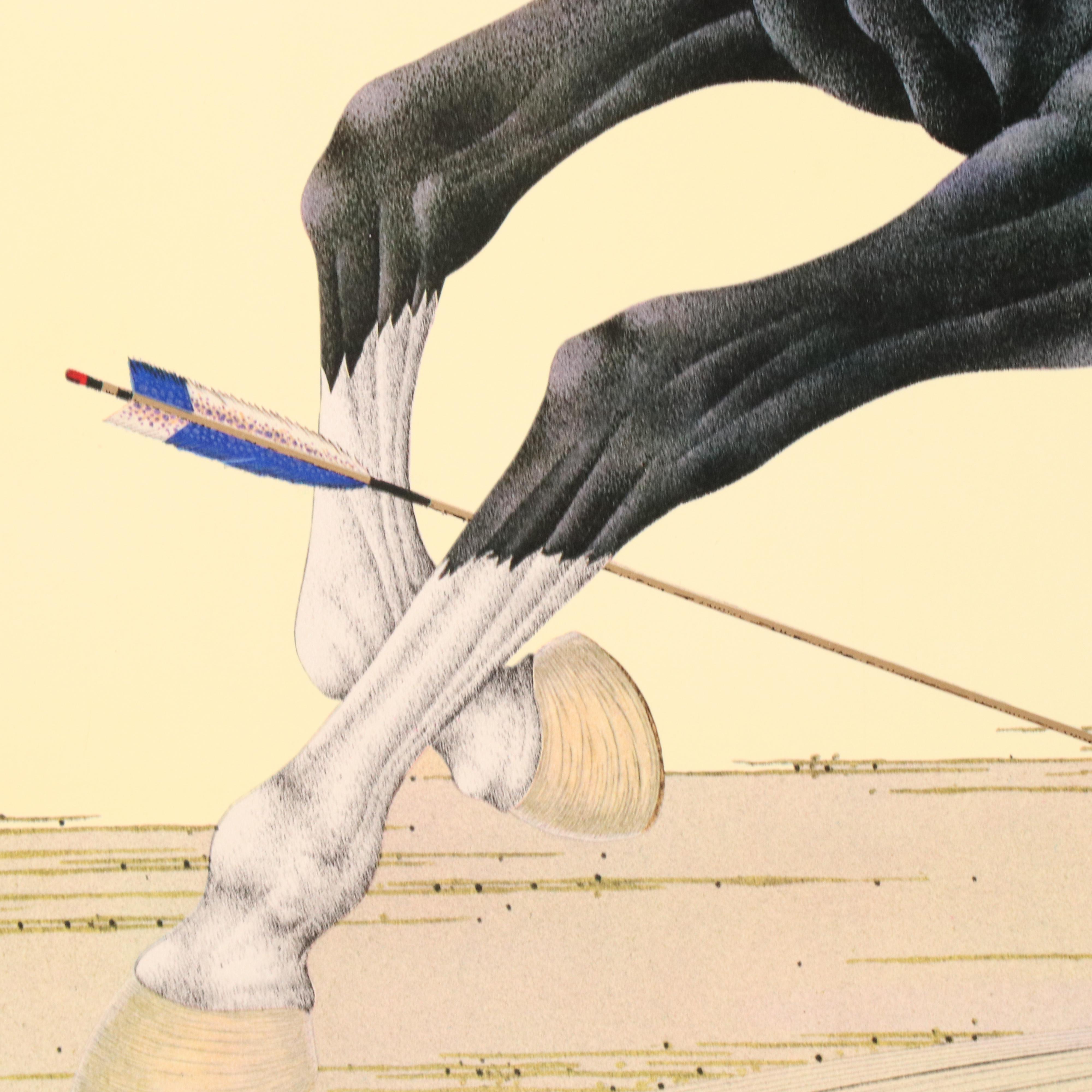 Gary Hostallero Embossed Lithograph "Black Horse Shogun"