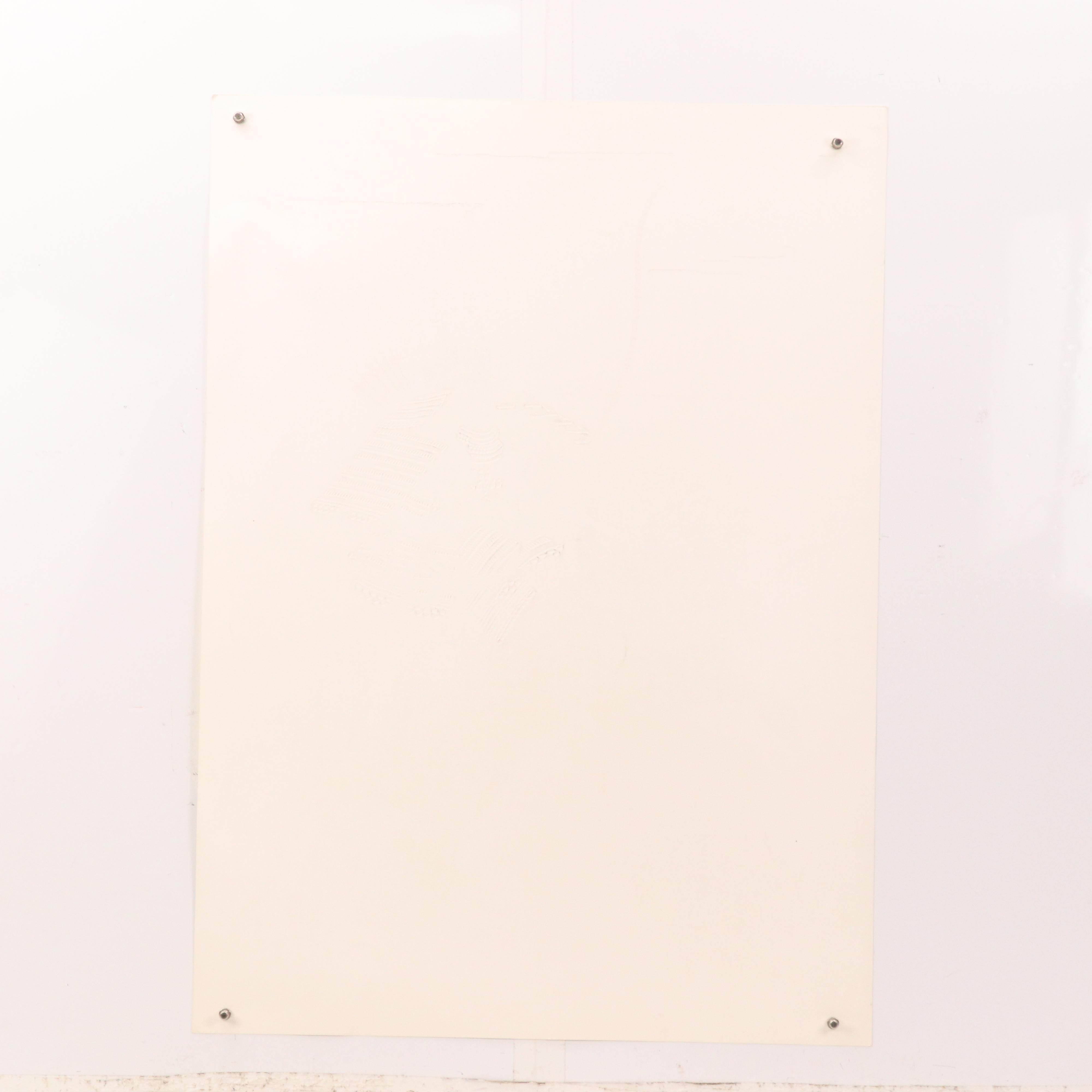 Gary Hostallero Embossed Lithograph "Black Horse Shogun"