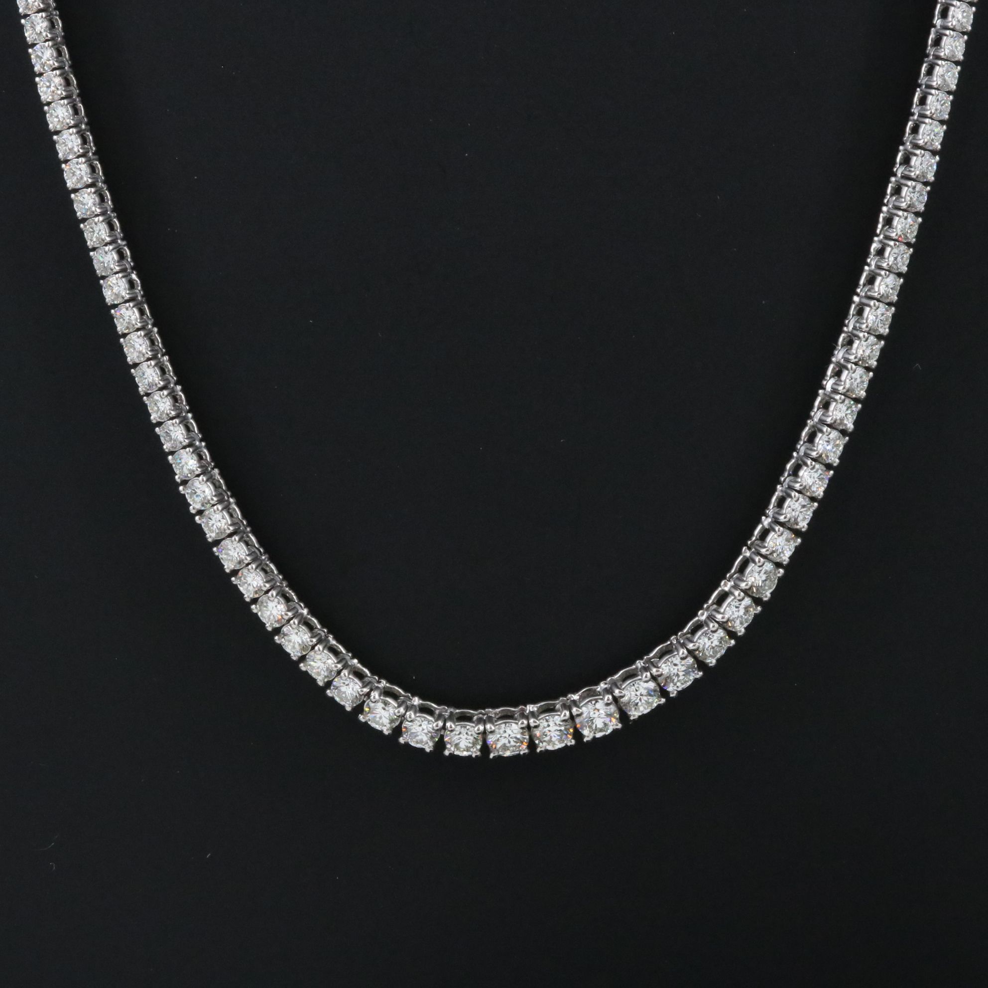 Platinum 7.01 CTW Diamond Riviera Necklace