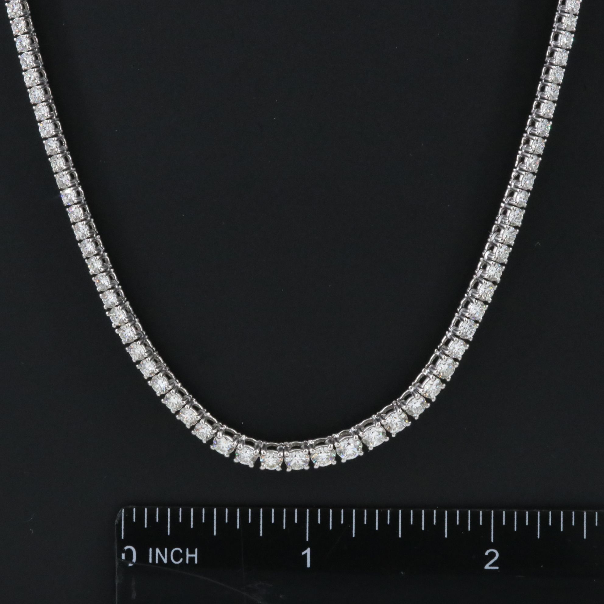 Platinum 7.01 CTW Diamond Riviera Necklace