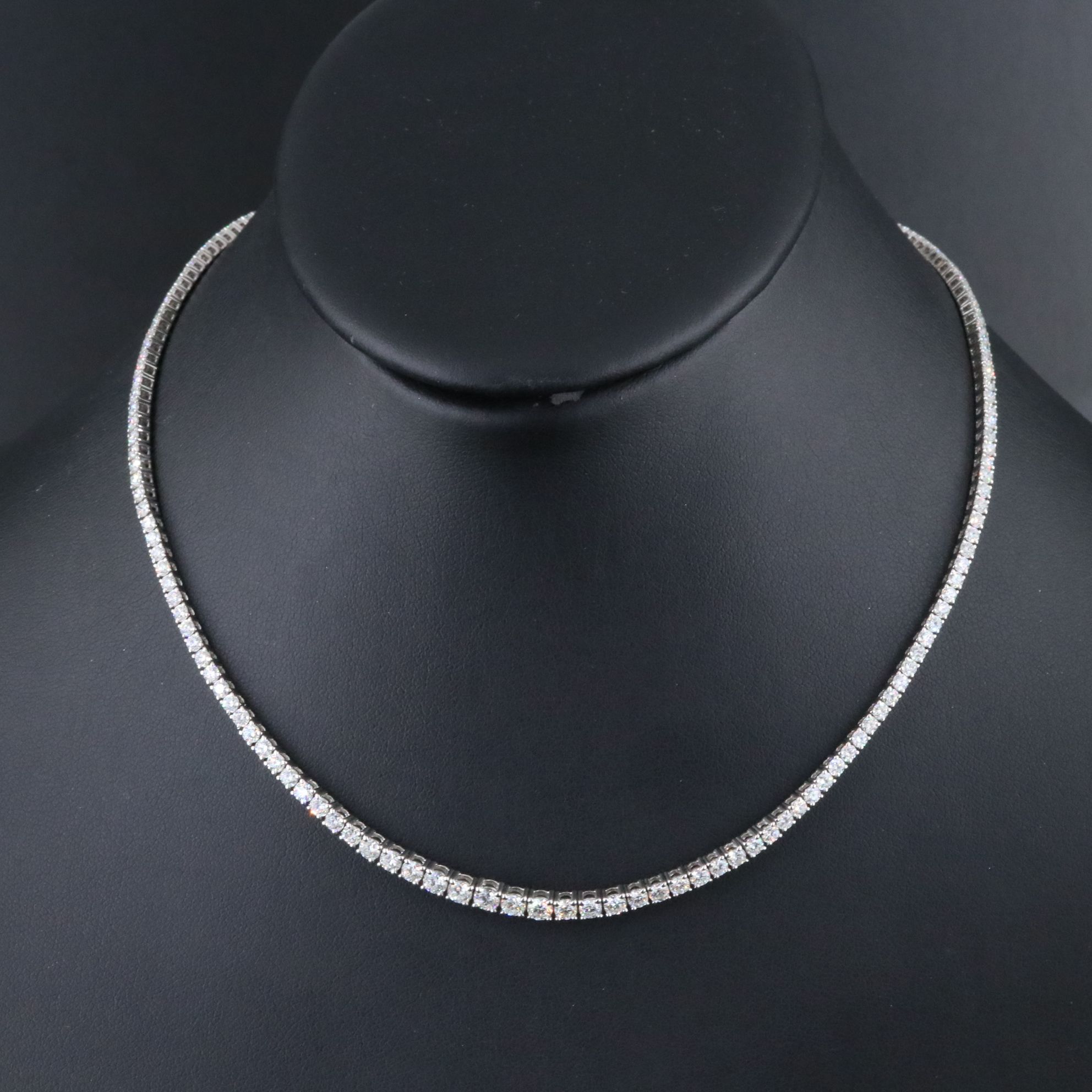 Platinum 7.01 CTW Diamond Riviera Necklace