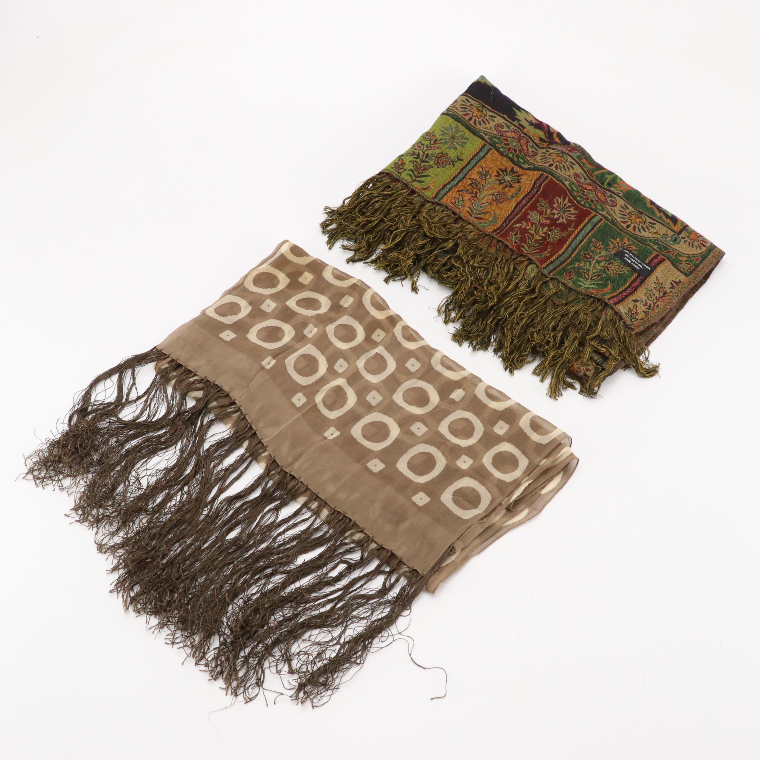 Assorted Scarves, Embellished Shawls, More Featuring Valentino & Giorgio Armani