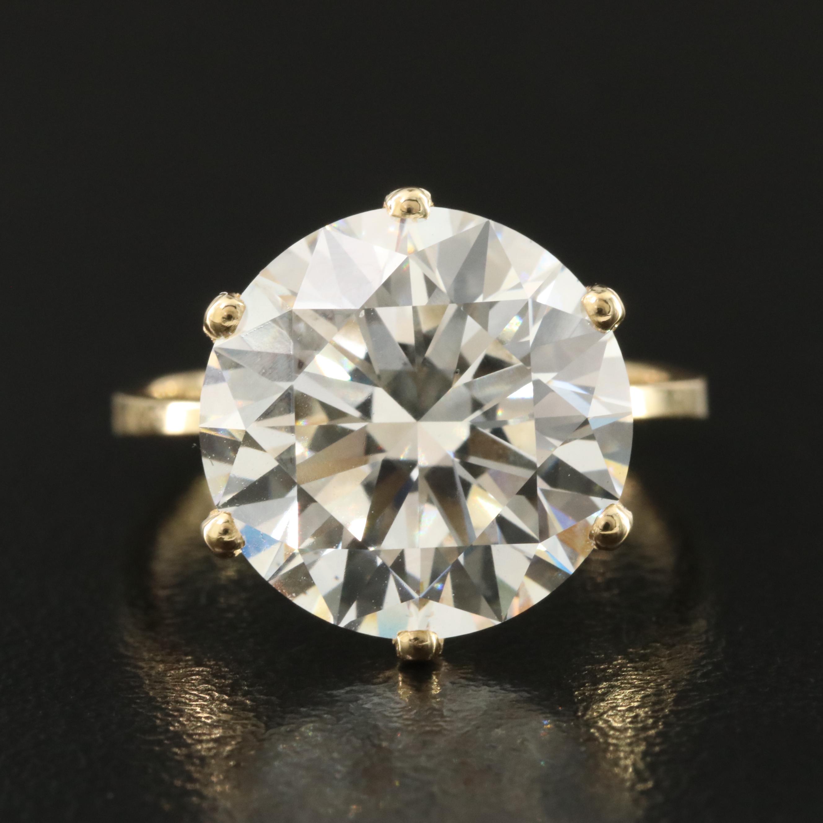 18K 8.03 CT Lab Grown Diamond Solitaire Ring with IGI Report