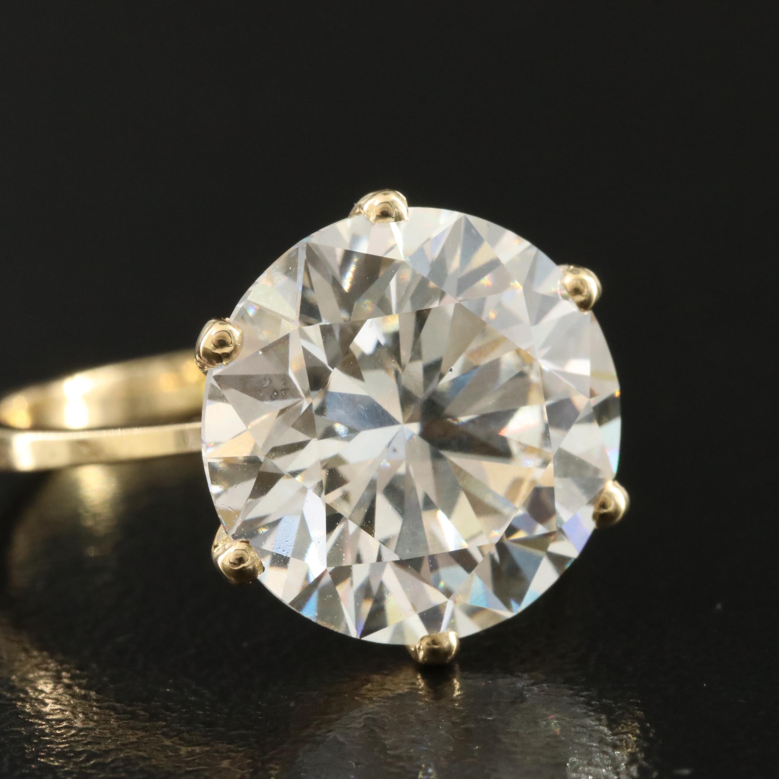 18K 8.03 CT Lab Grown Diamond Solitaire Ring with IGI Report