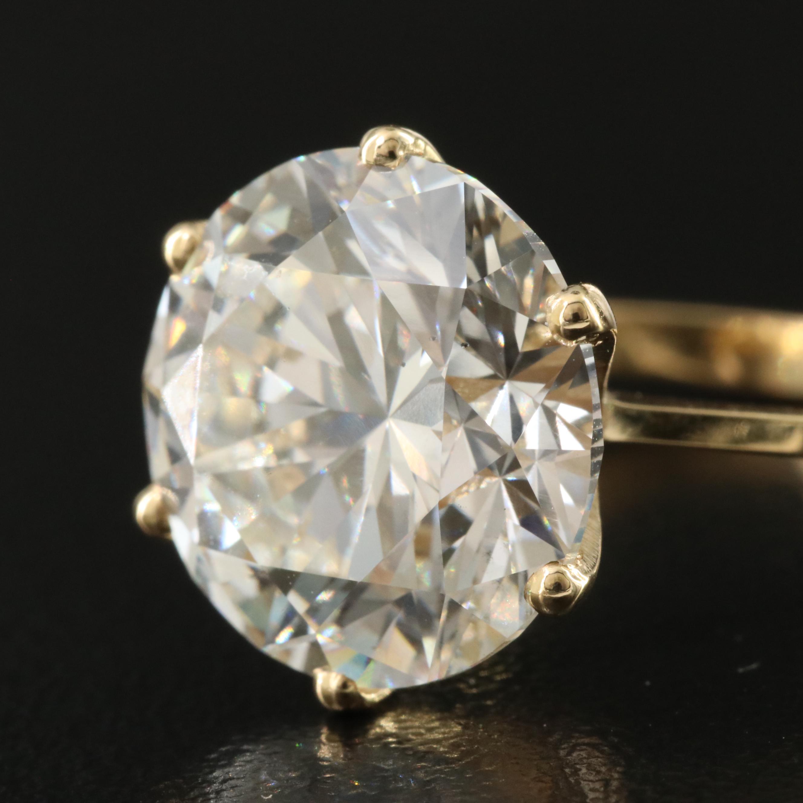 18K 8.03 CT Lab Grown Diamond Solitaire Ring with IGI Report