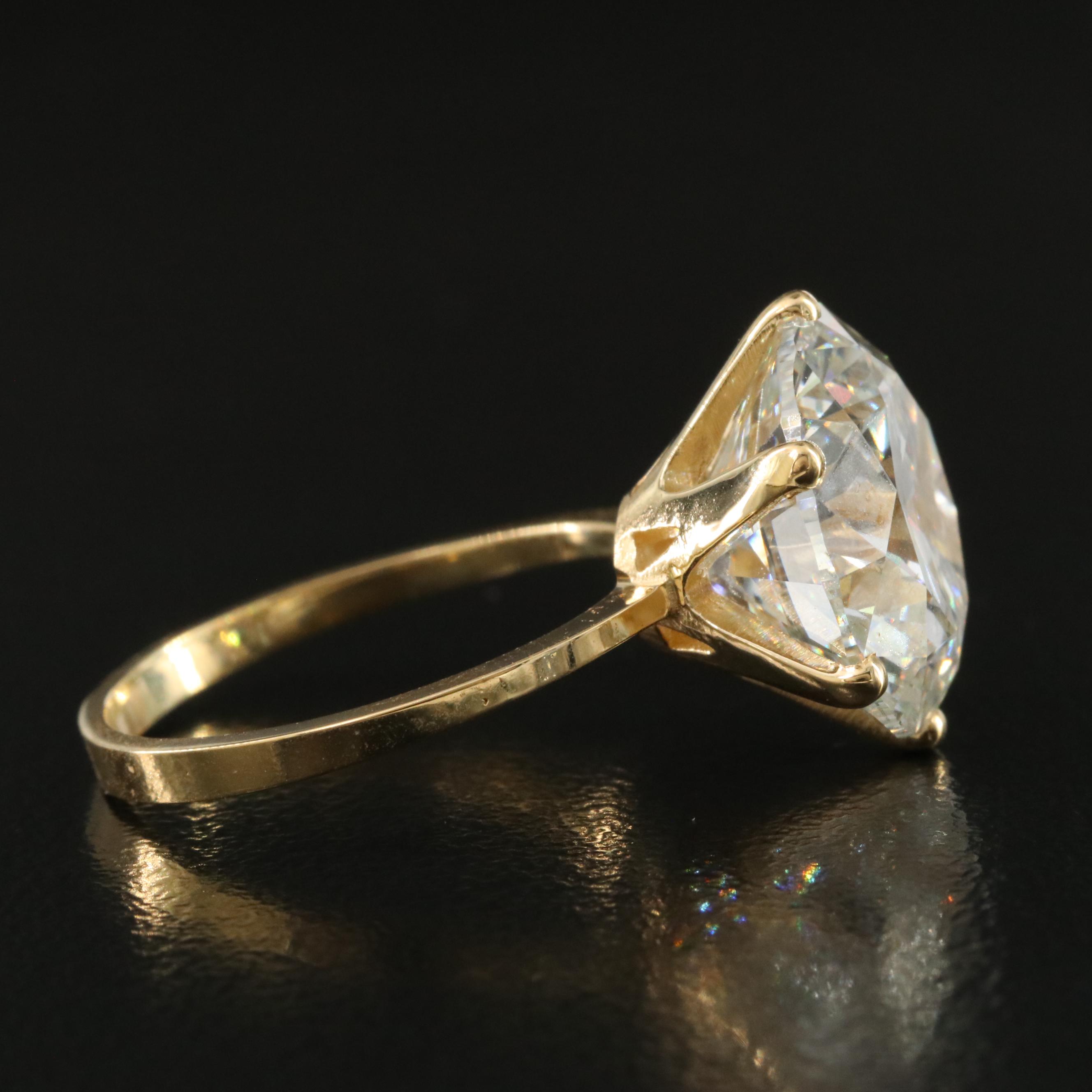 18K 8.03 CT Lab Grown Diamond Solitaire Ring with IGI Report