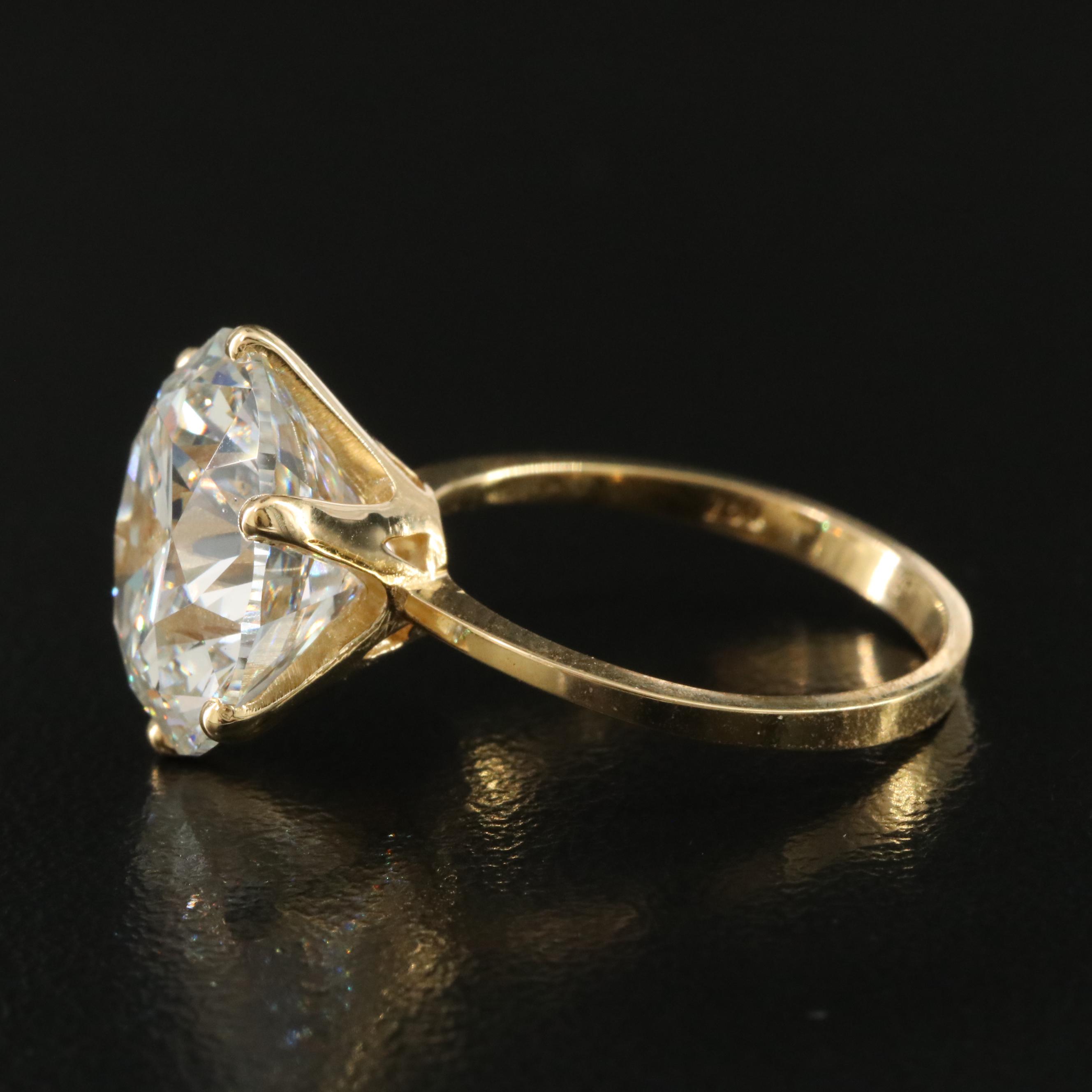 18K 8.03 CT Lab Grown Diamond Solitaire Ring with IGI Report