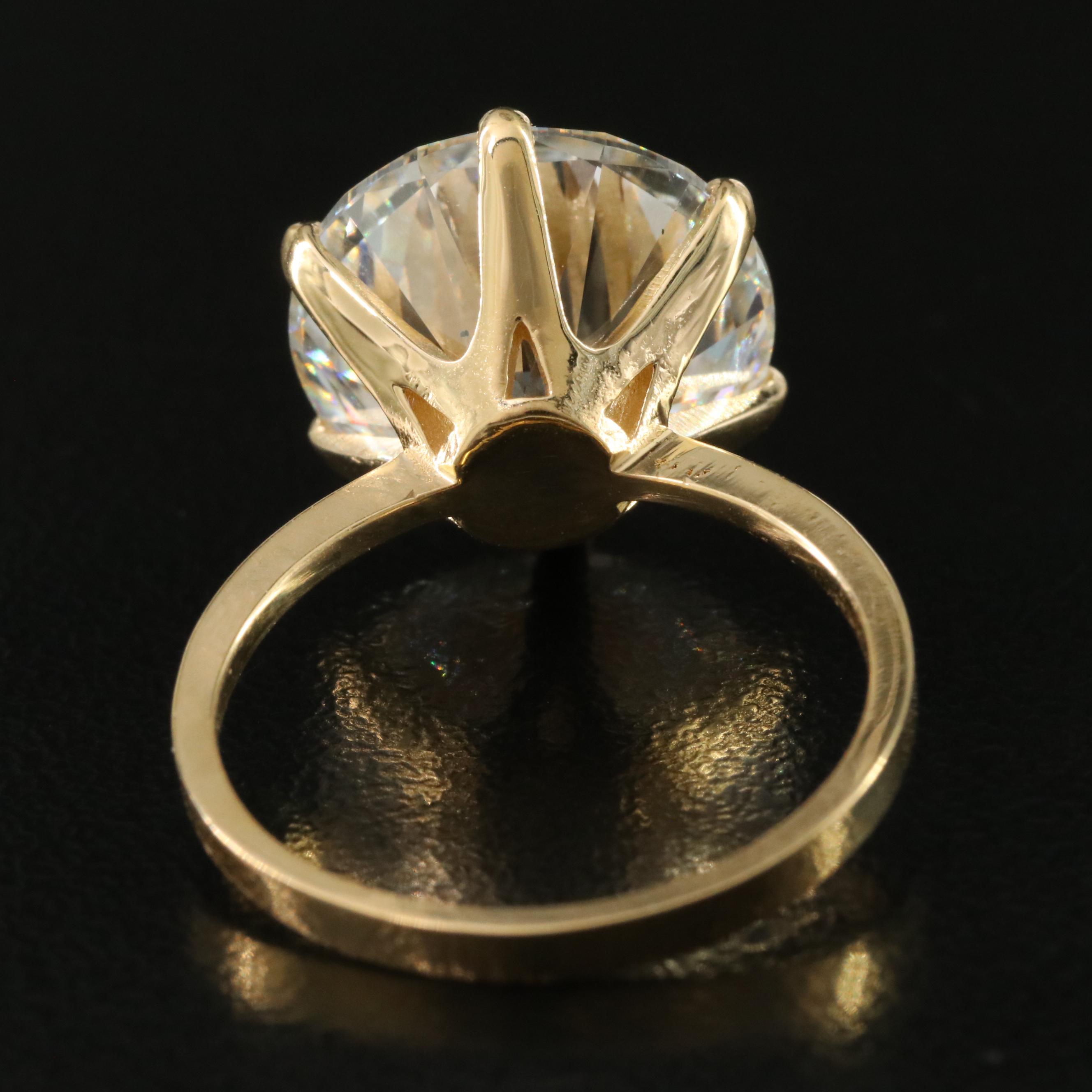 18K 8.03 CT Lab Grown Diamond Solitaire Ring with IGI Report