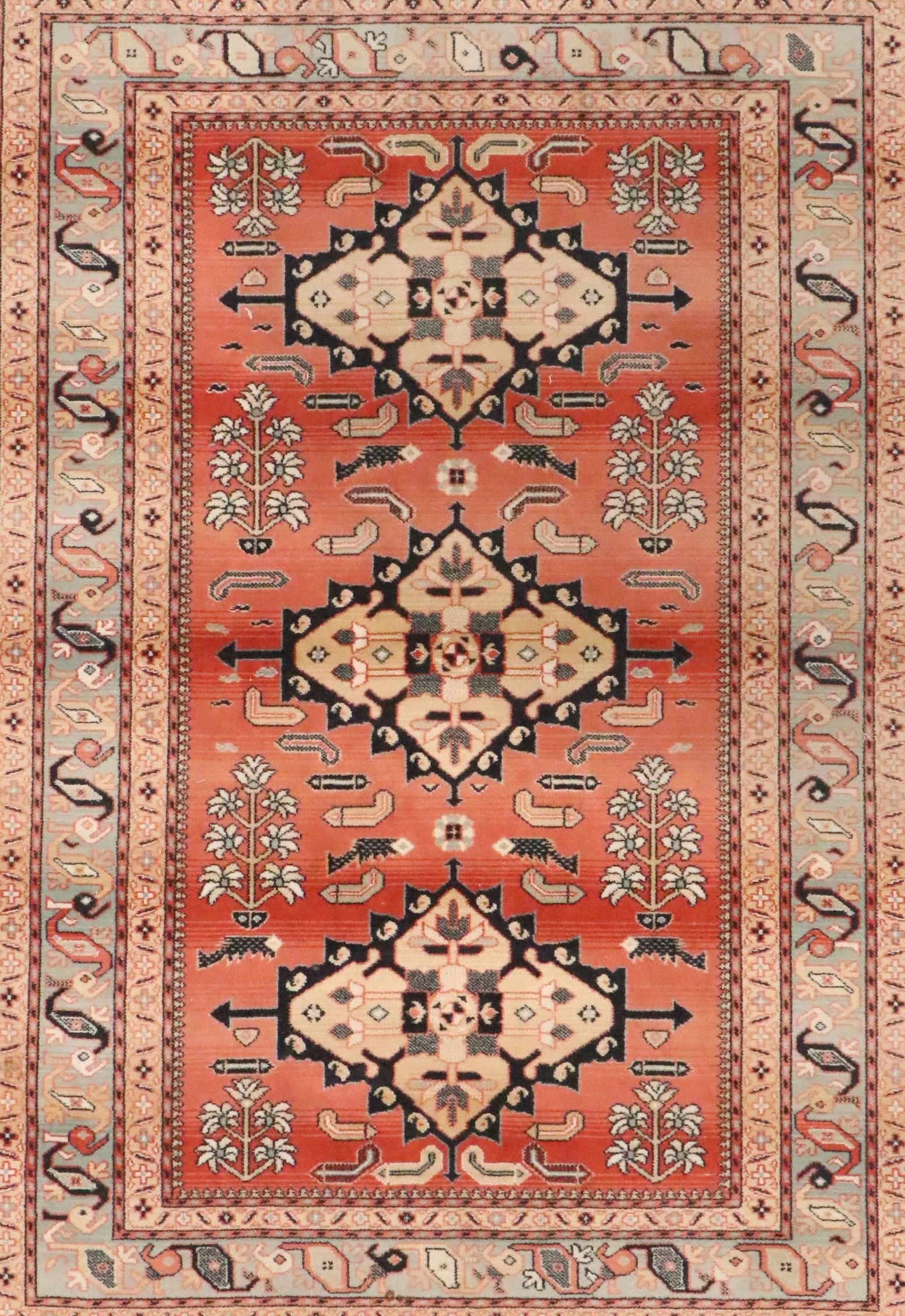 5'6 x 8'2 Machine Made Couristan "Caucasian Rose" Area Rug