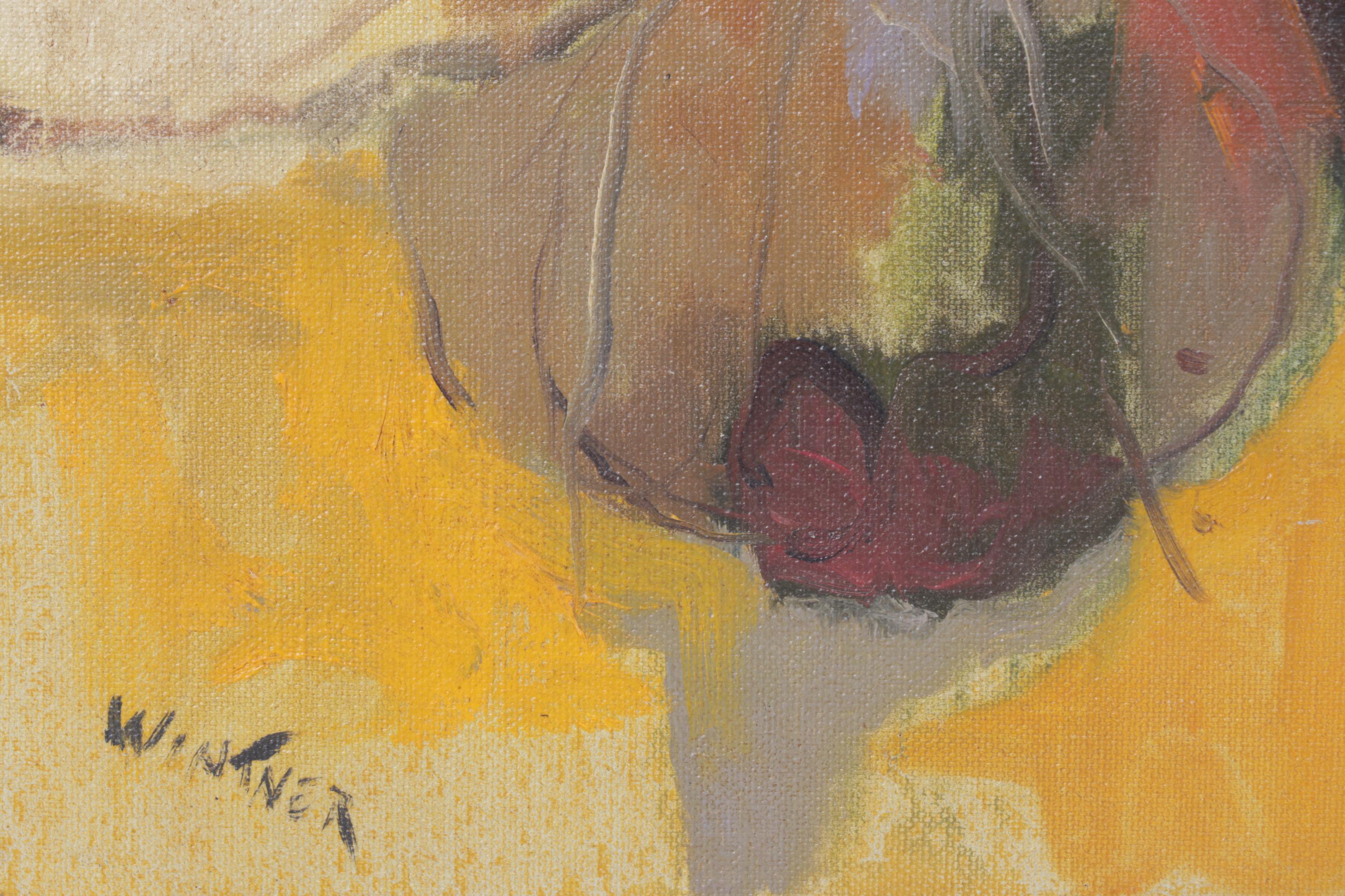 Frances Wintner Oil Painting "Autumn Pears", 1983