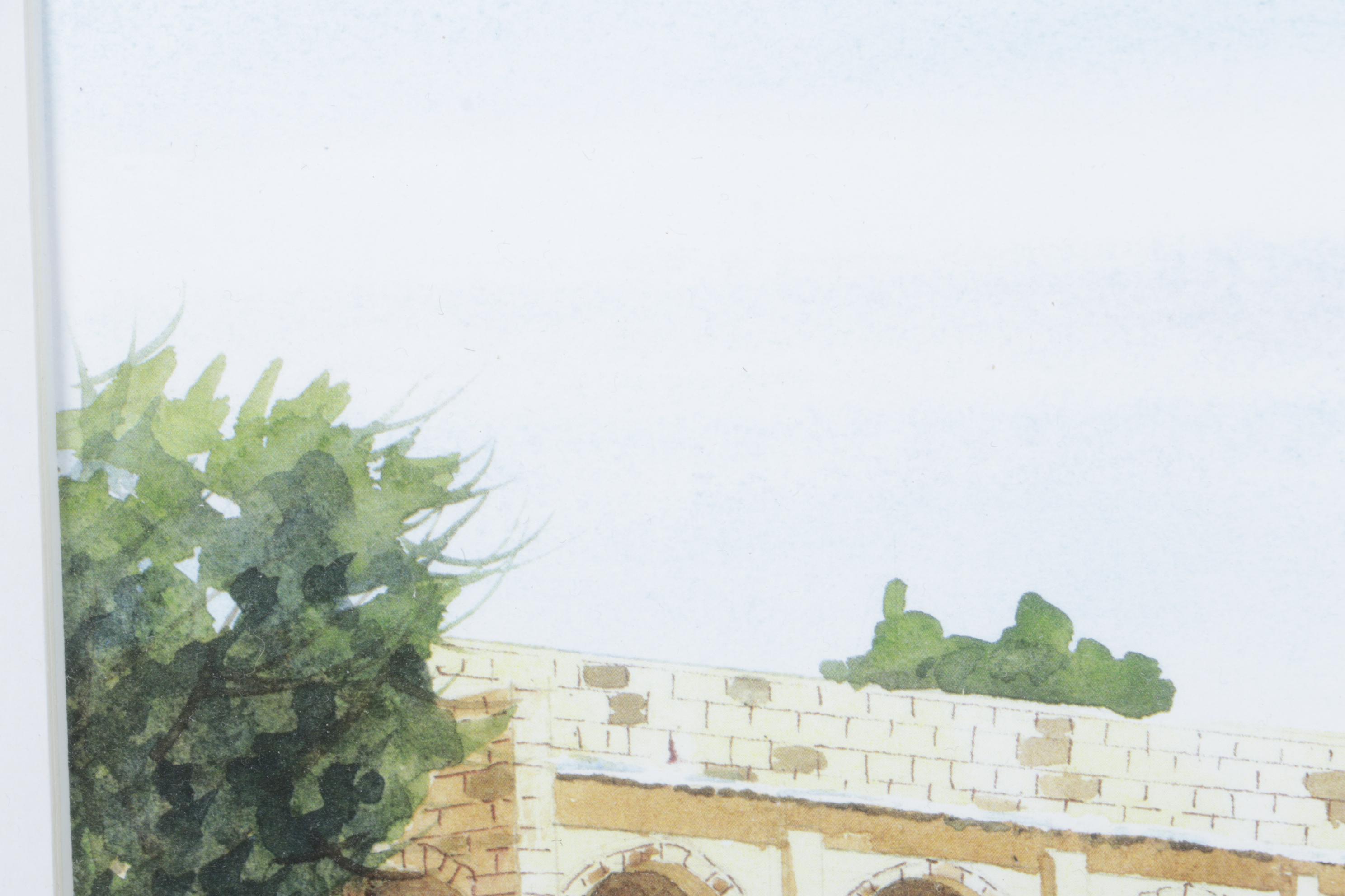 Half-Tone Print of Ethiopian Courtyard