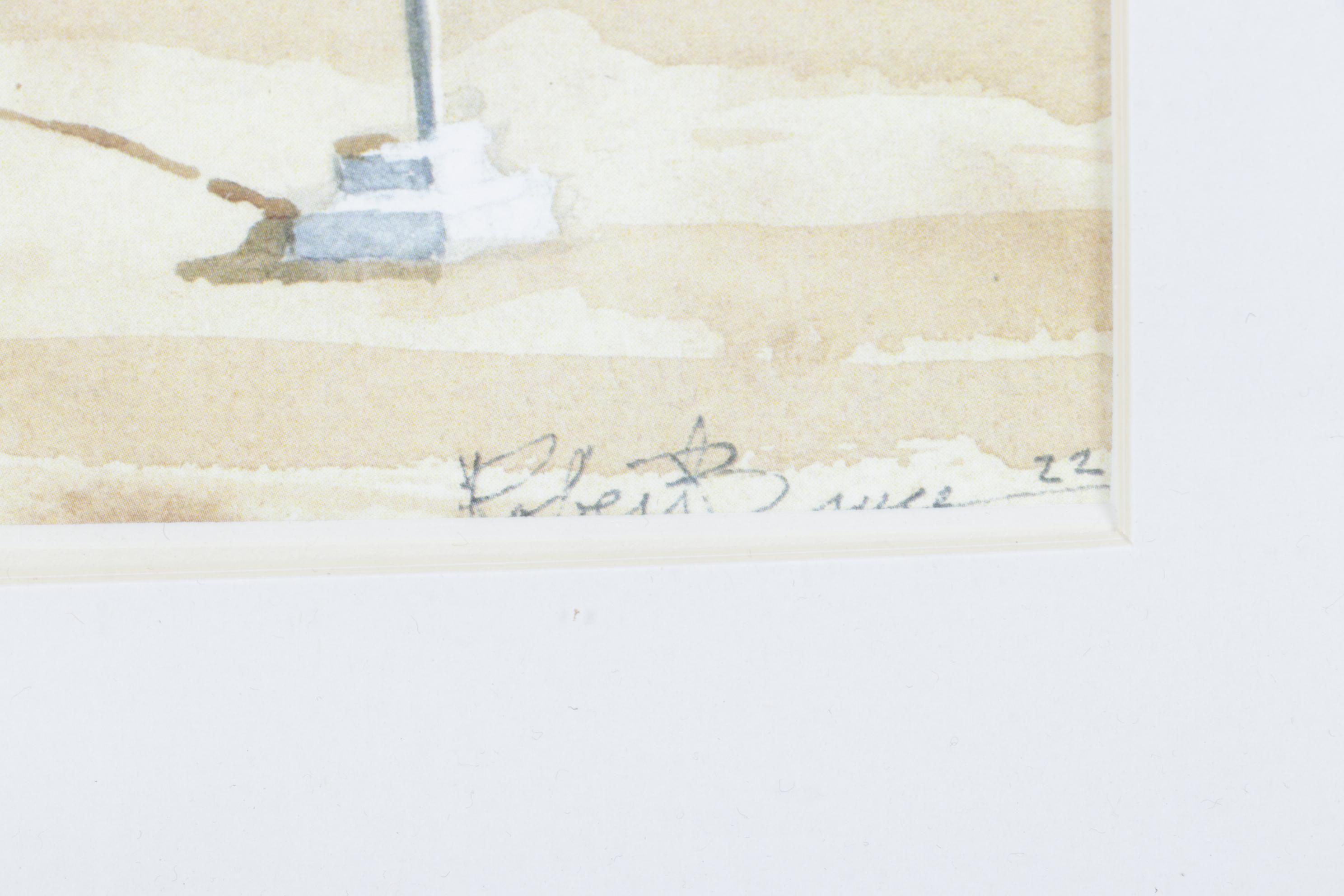 Half-Tone Print of Ethiopian Courtyard