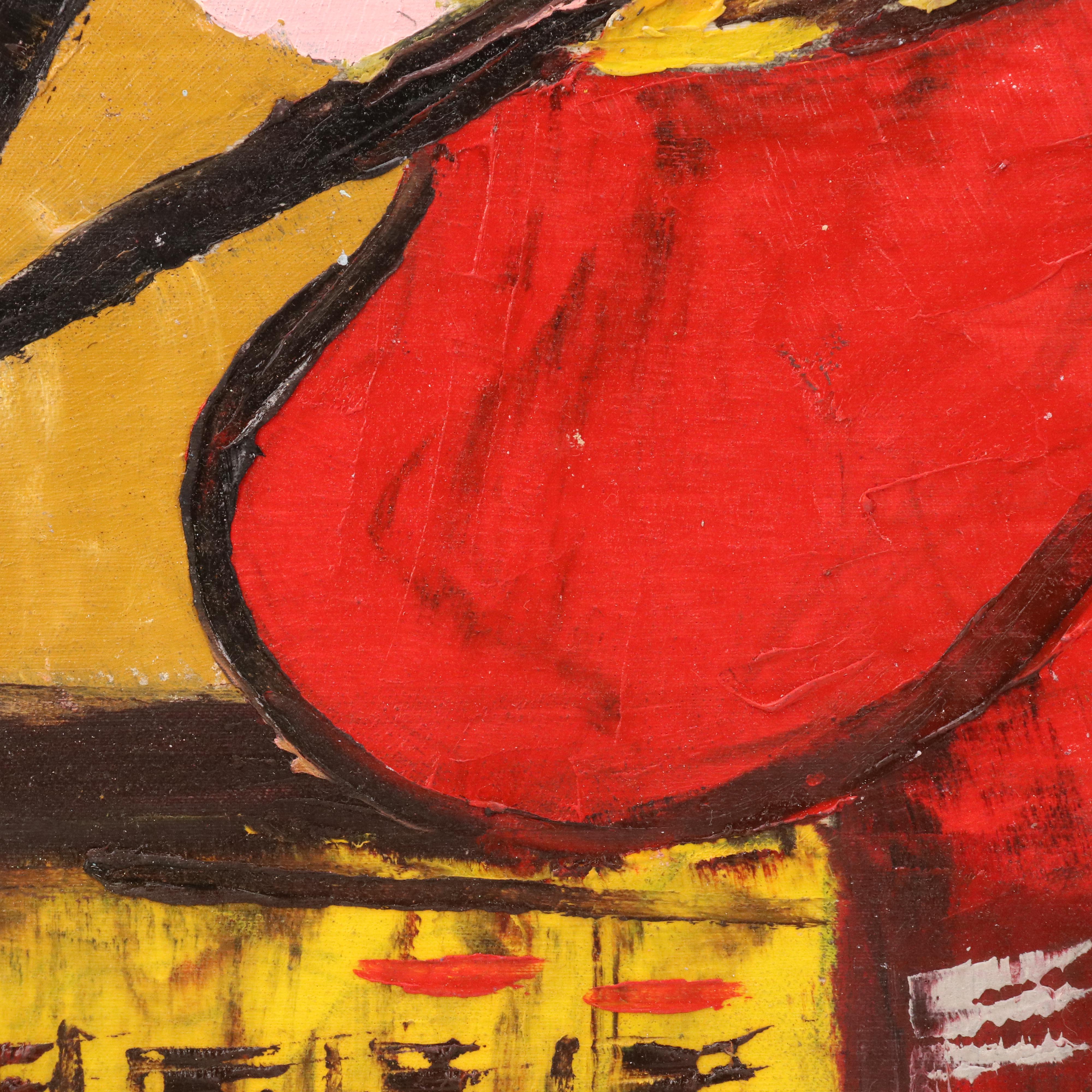 Bayo Ogundele Stylized Figural Oil Painting, 2024