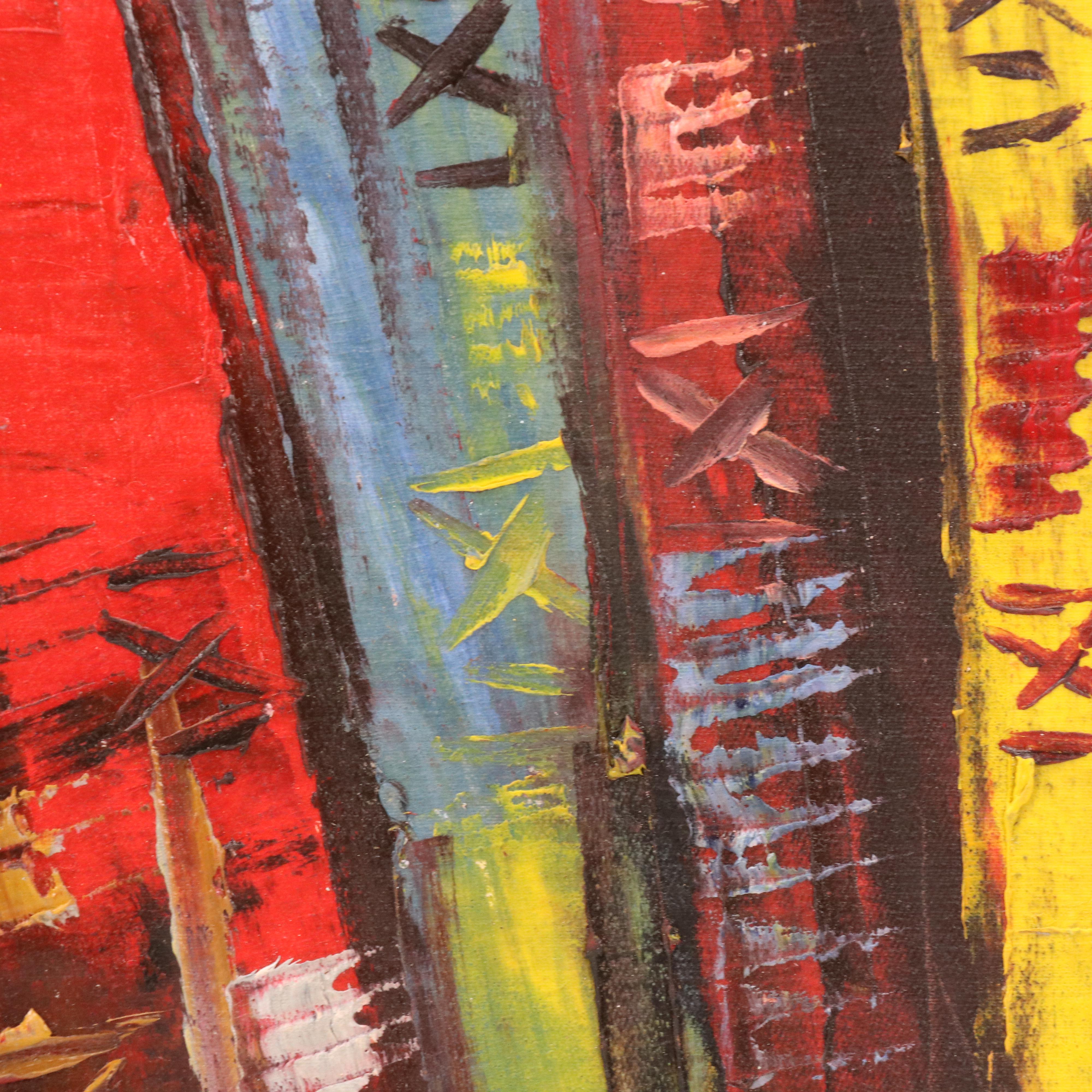 Bayo Ogundele Stylized Figural Oil Painting, 2024