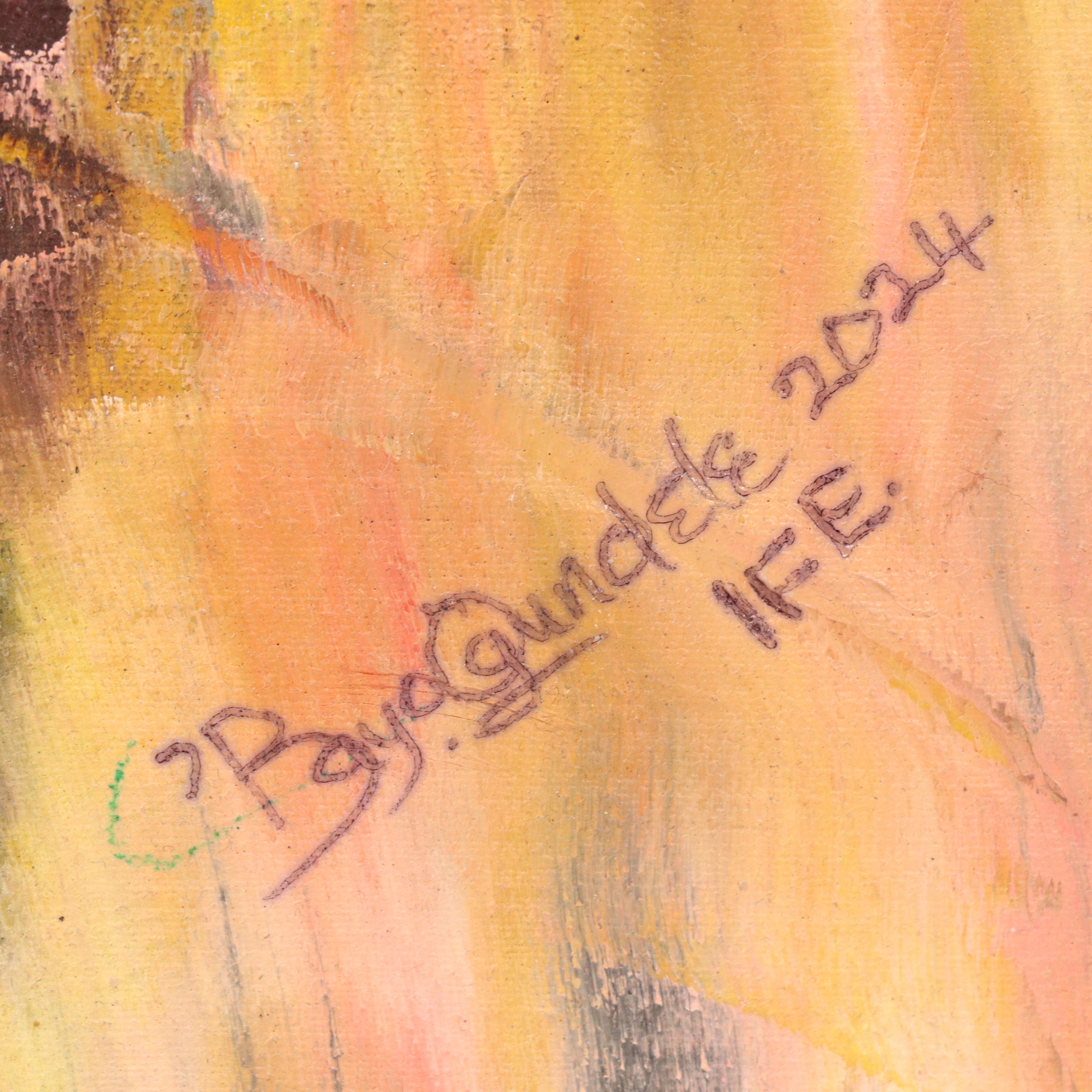 Bayo Ogundele Stylized Figural Oil Painting, 2024