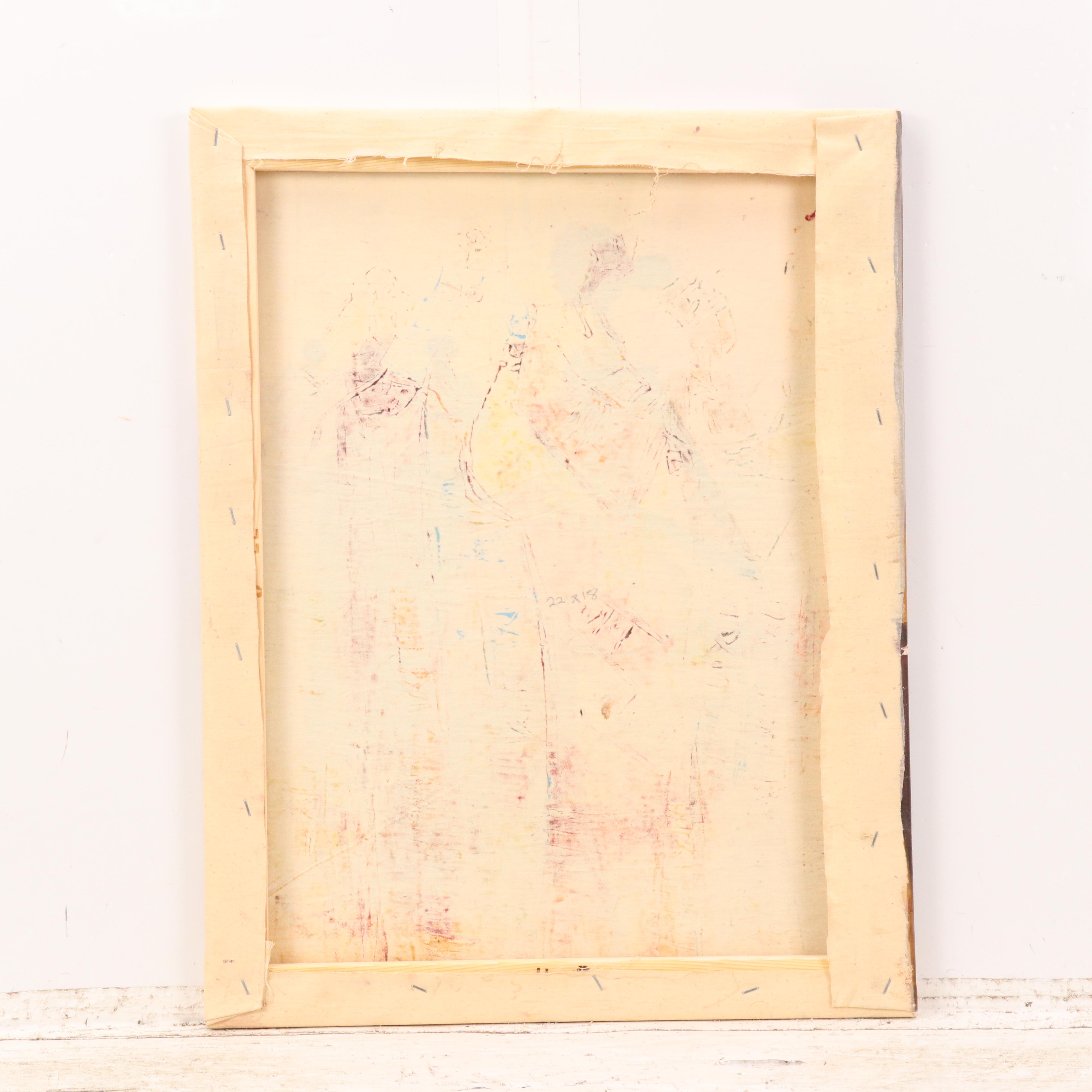 Bayo Ogundele Stylized Figural Oil Painting, 2024