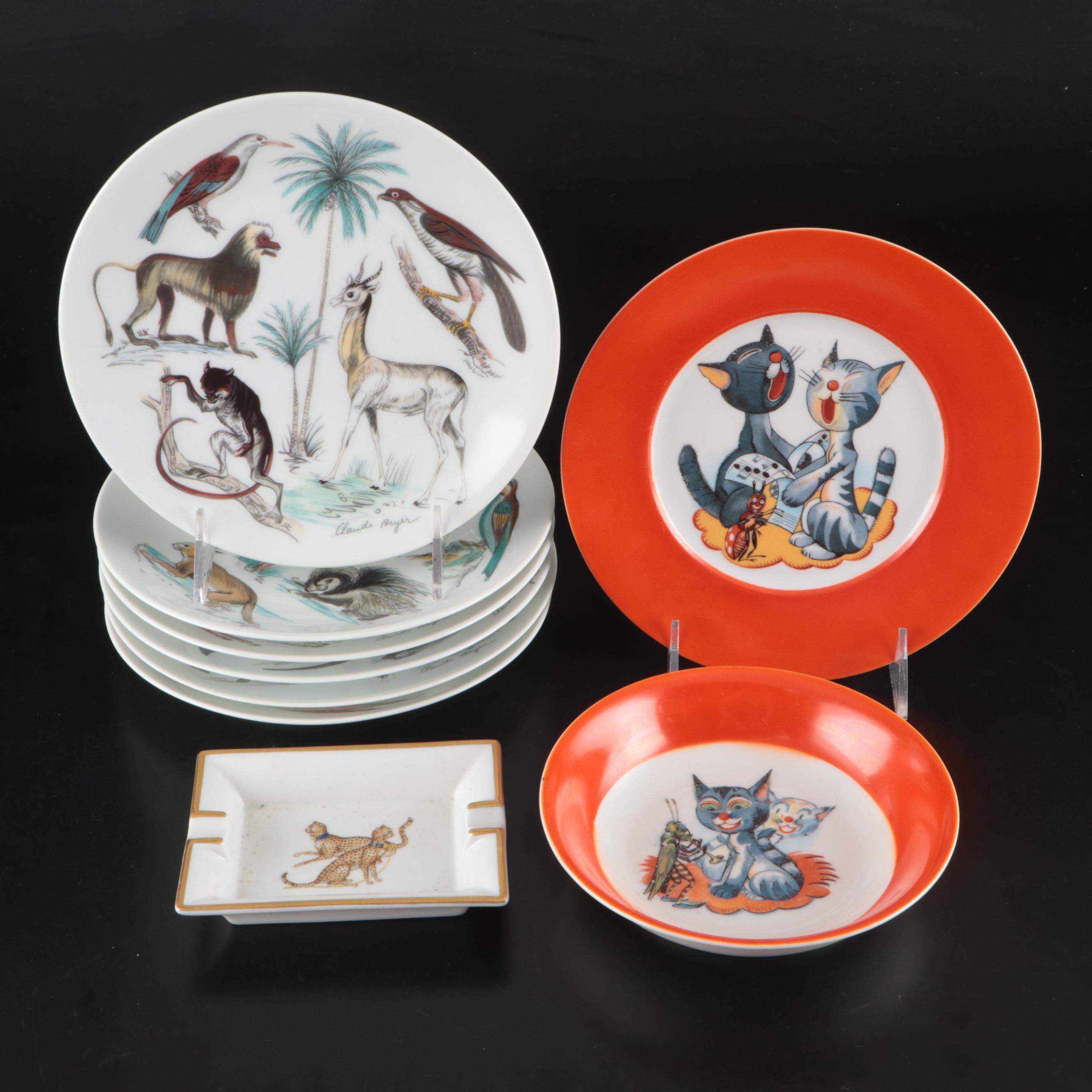 Charles Field Haviland Limoges "Earthly Paradise" Salad Plates, Other Dinnerware