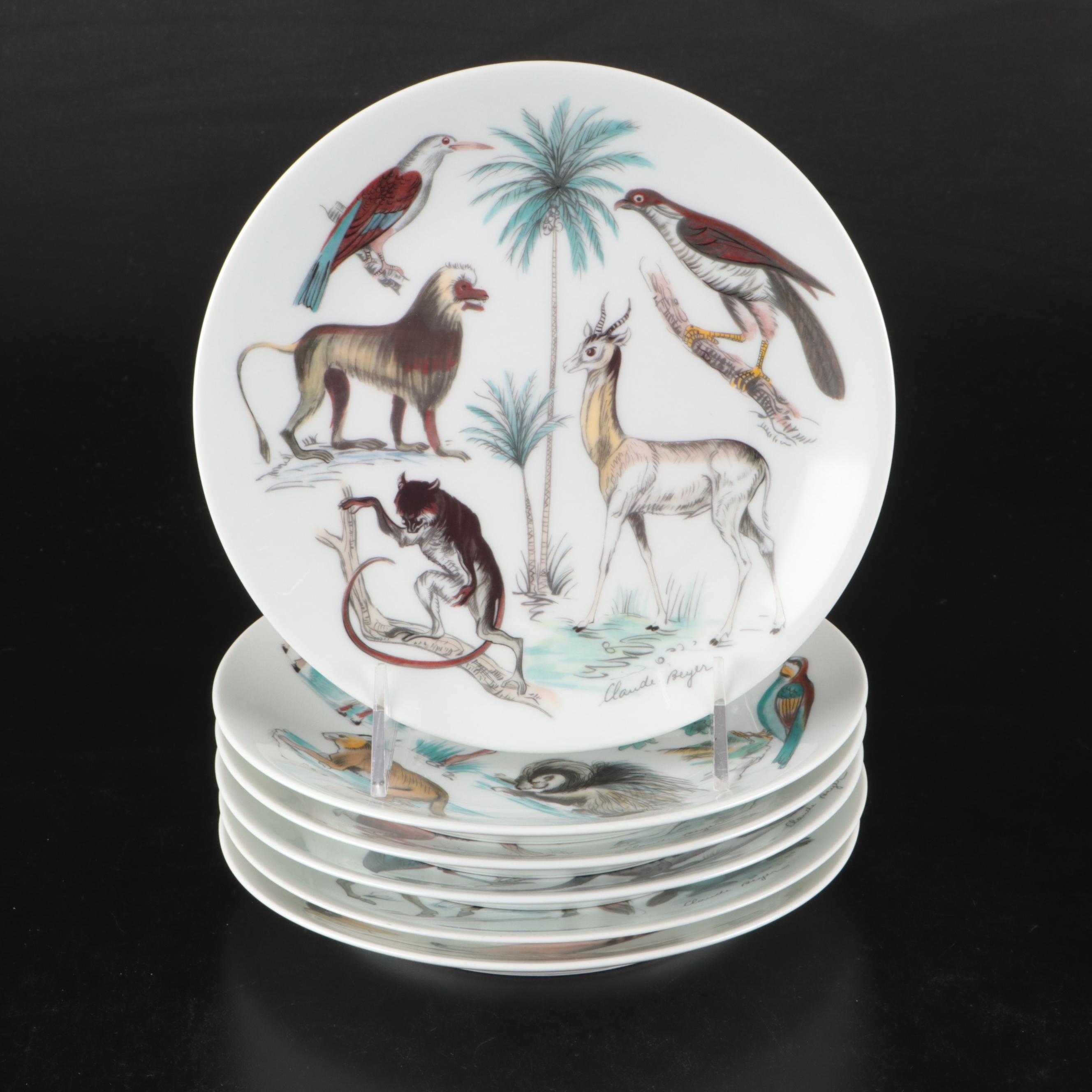 Charles Field Haviland Limoges "Earthly Paradise" Salad Plates, Other Dinnerware