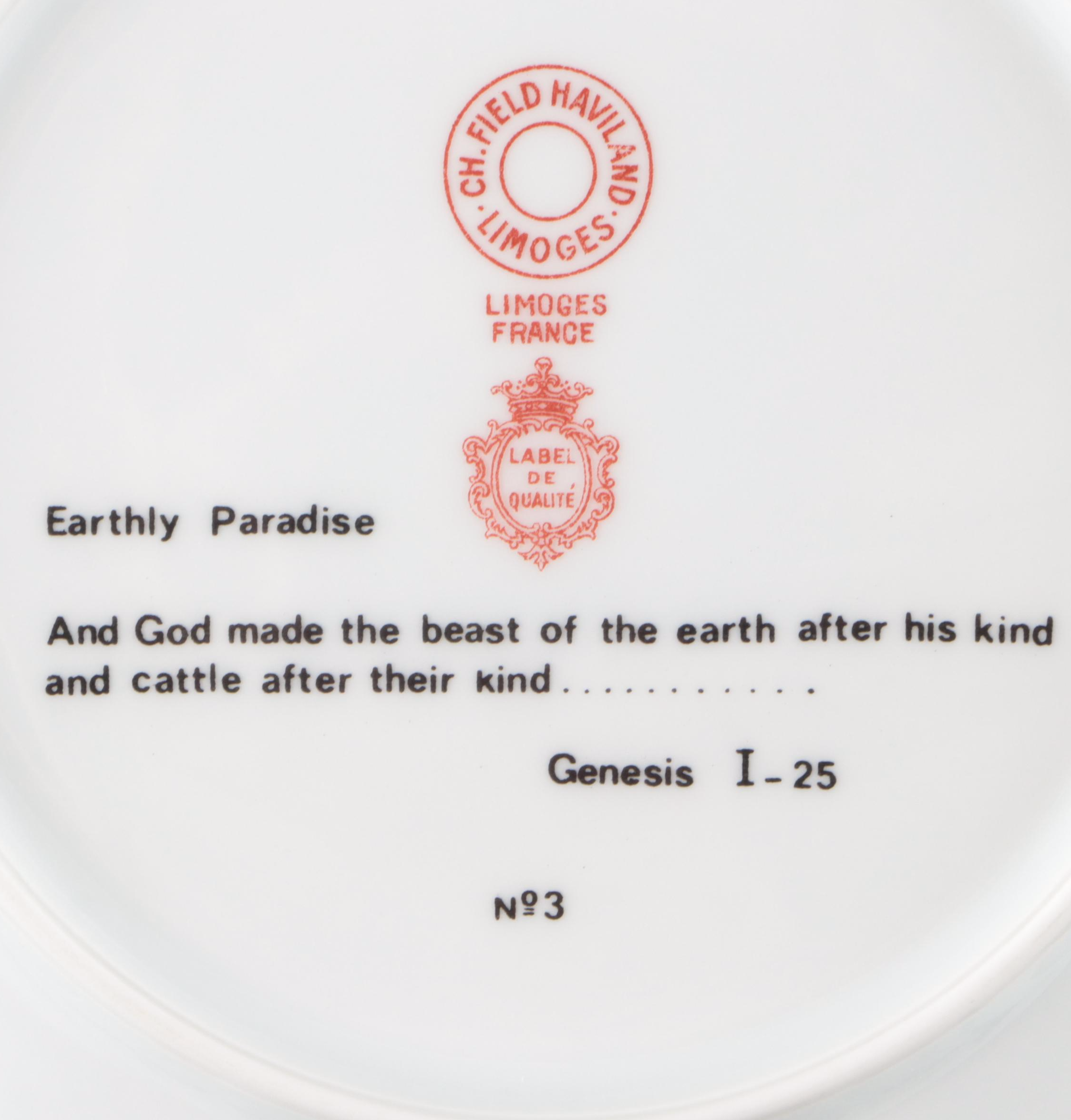 Charles Field Haviland Limoges "Earthly Paradise" Salad Plates, Other Dinnerware