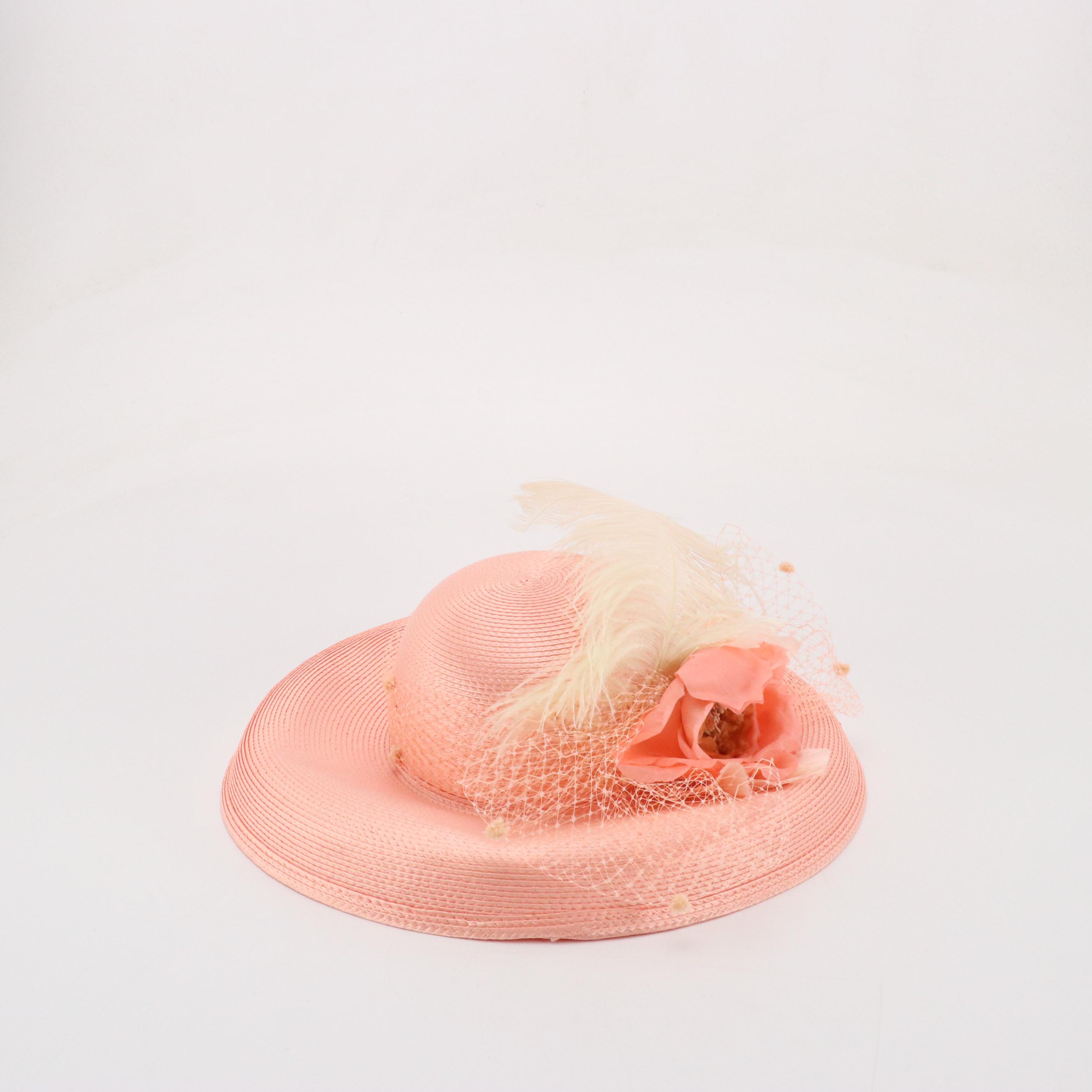 Pink Kentucky Derby and Wide Brim Hats with Hat Box