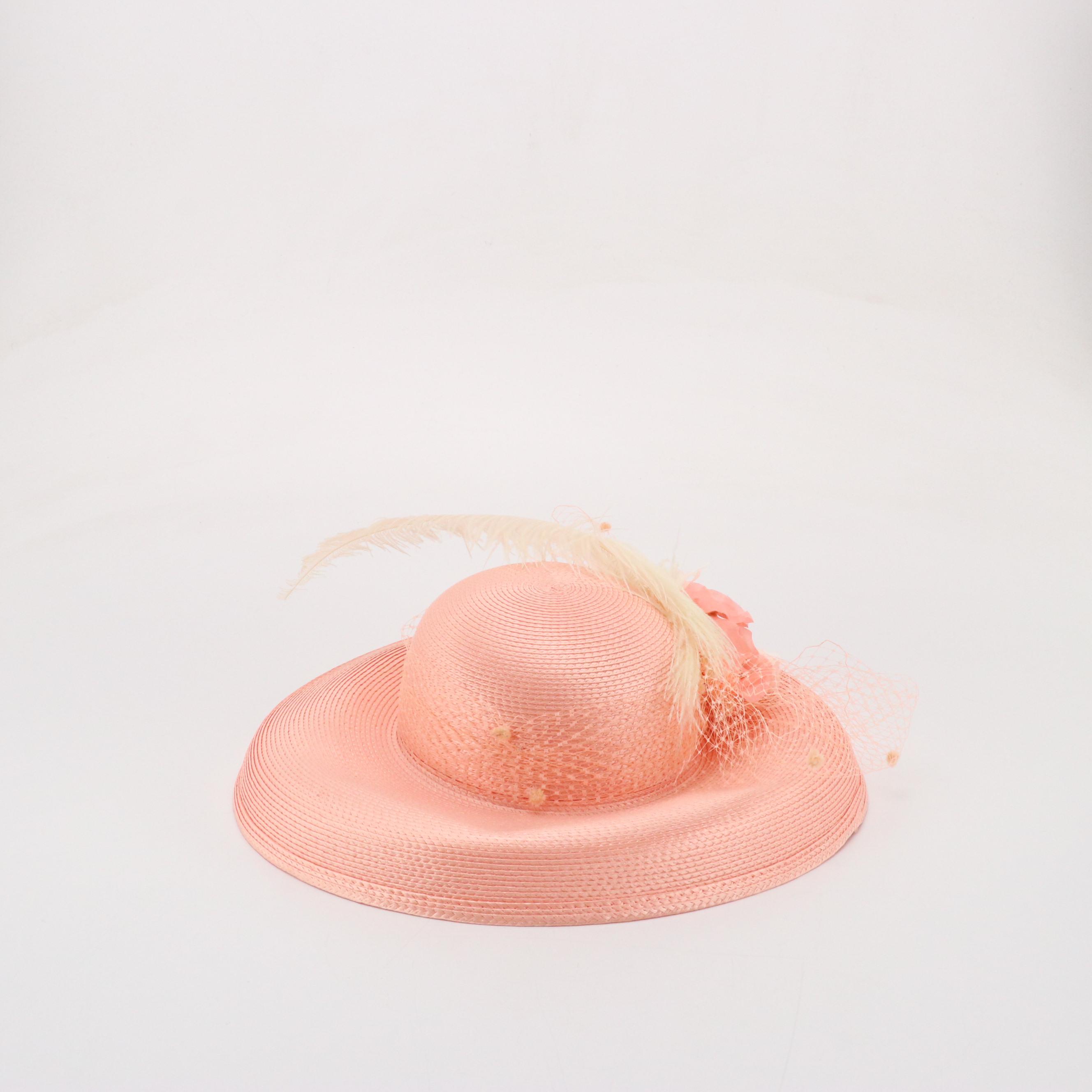 Pink Kentucky Derby and Wide Brim Hats with Hat Box
