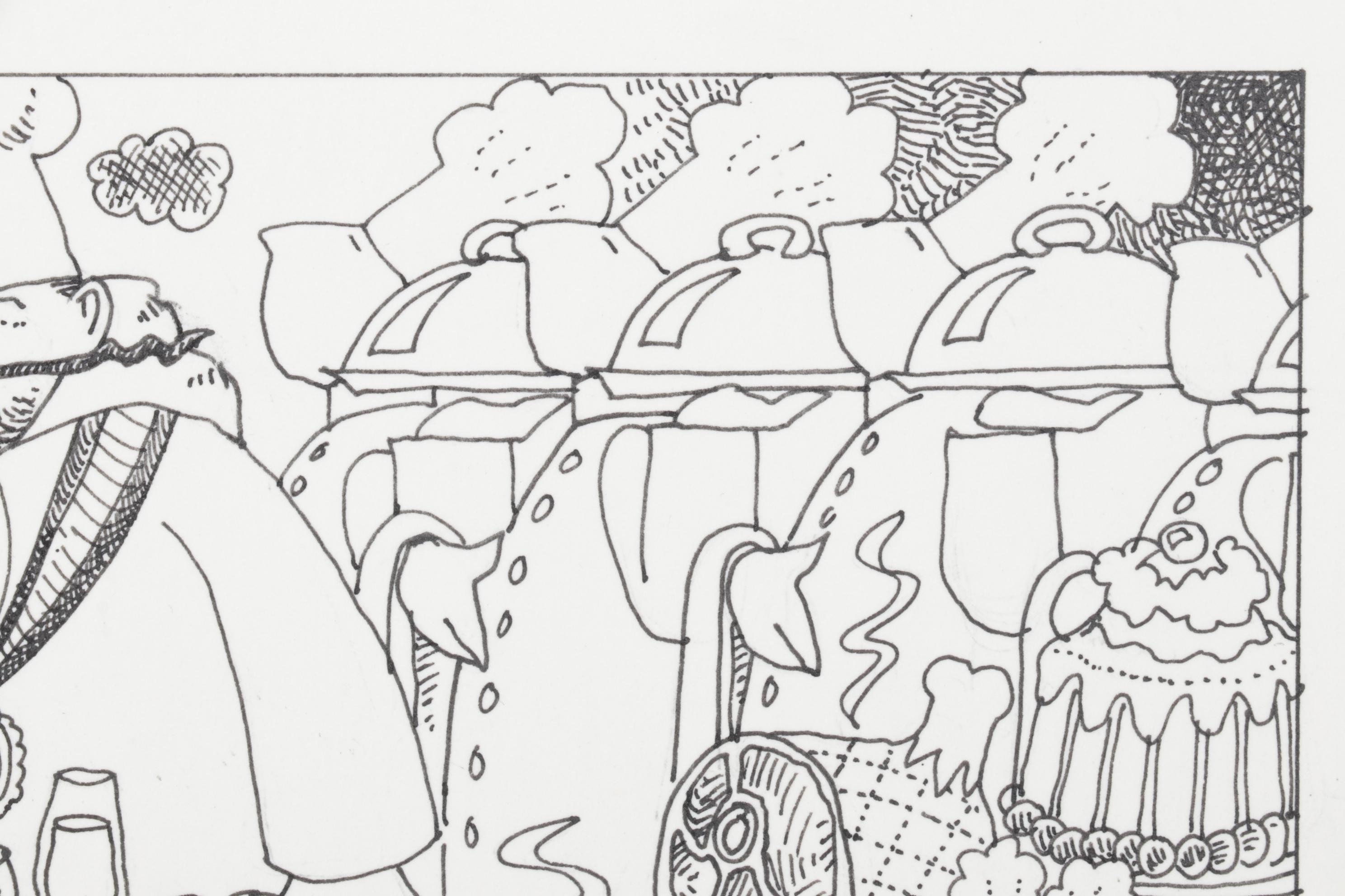 Susan Sturgill Lithograph "The Frog Prince Has Dinner," 1990