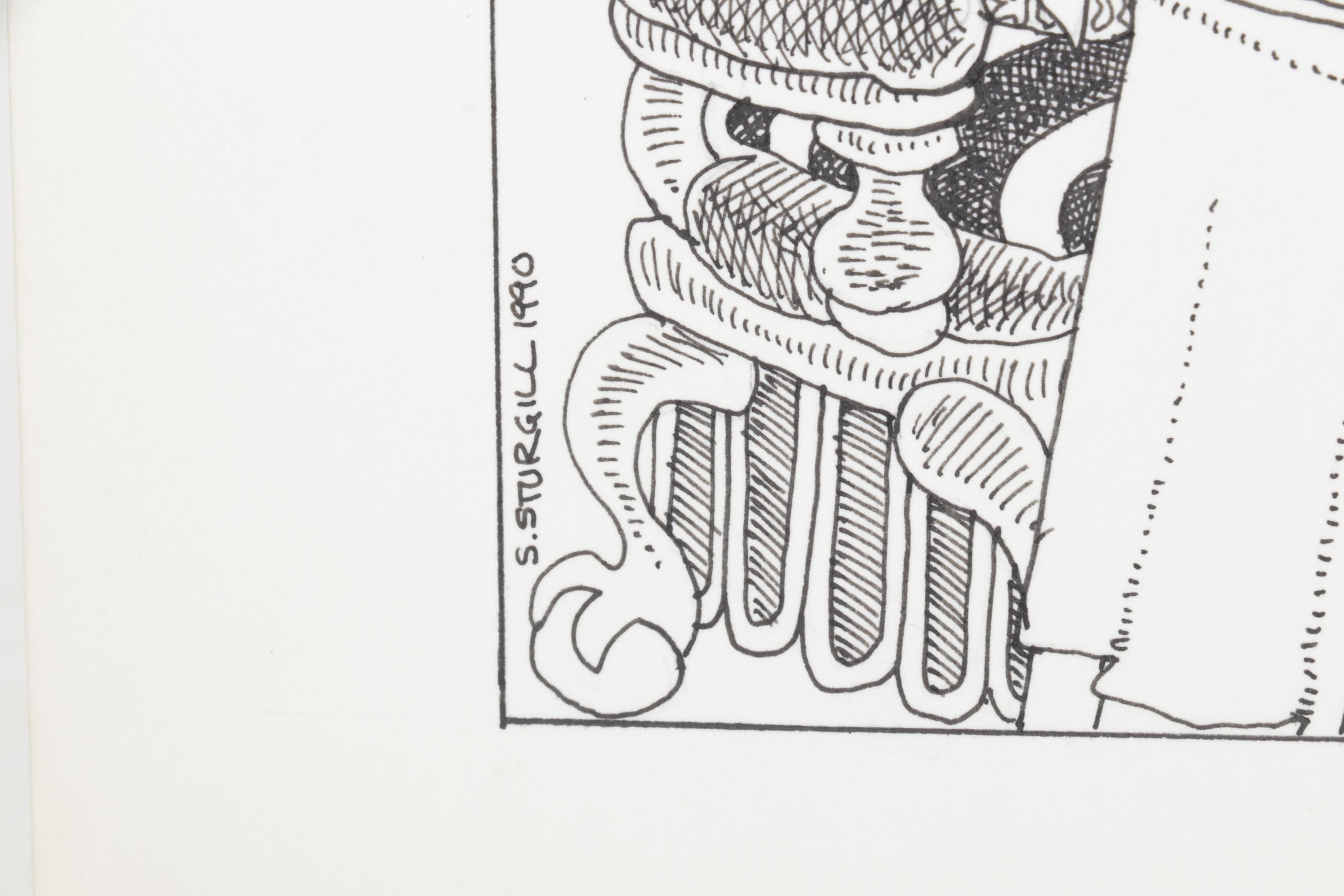 Susan Sturgill Lithograph "The Frog Prince Has Dinner," 1990