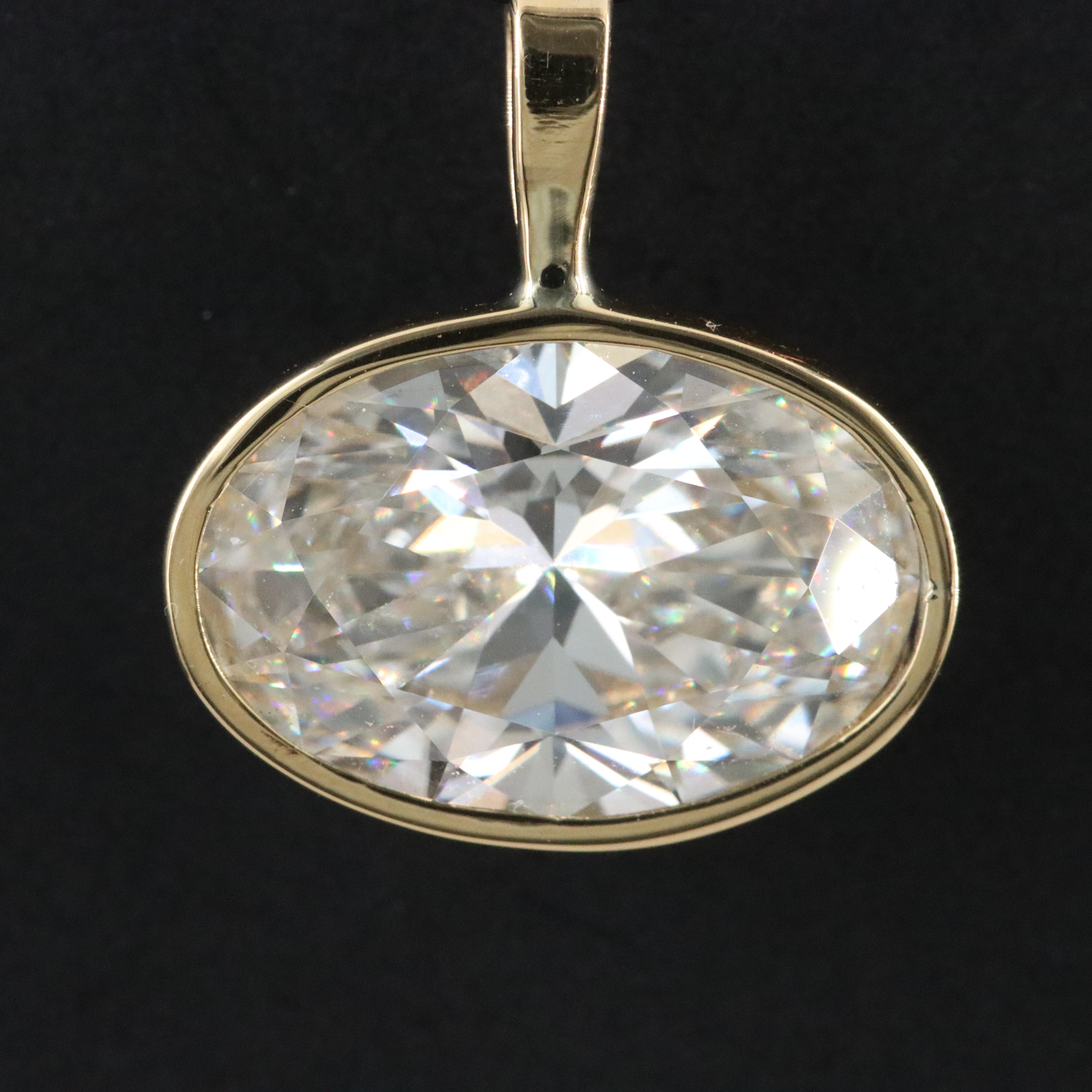 18K 3.32 CT Lab Grown Diamond Pendant with IGI Report