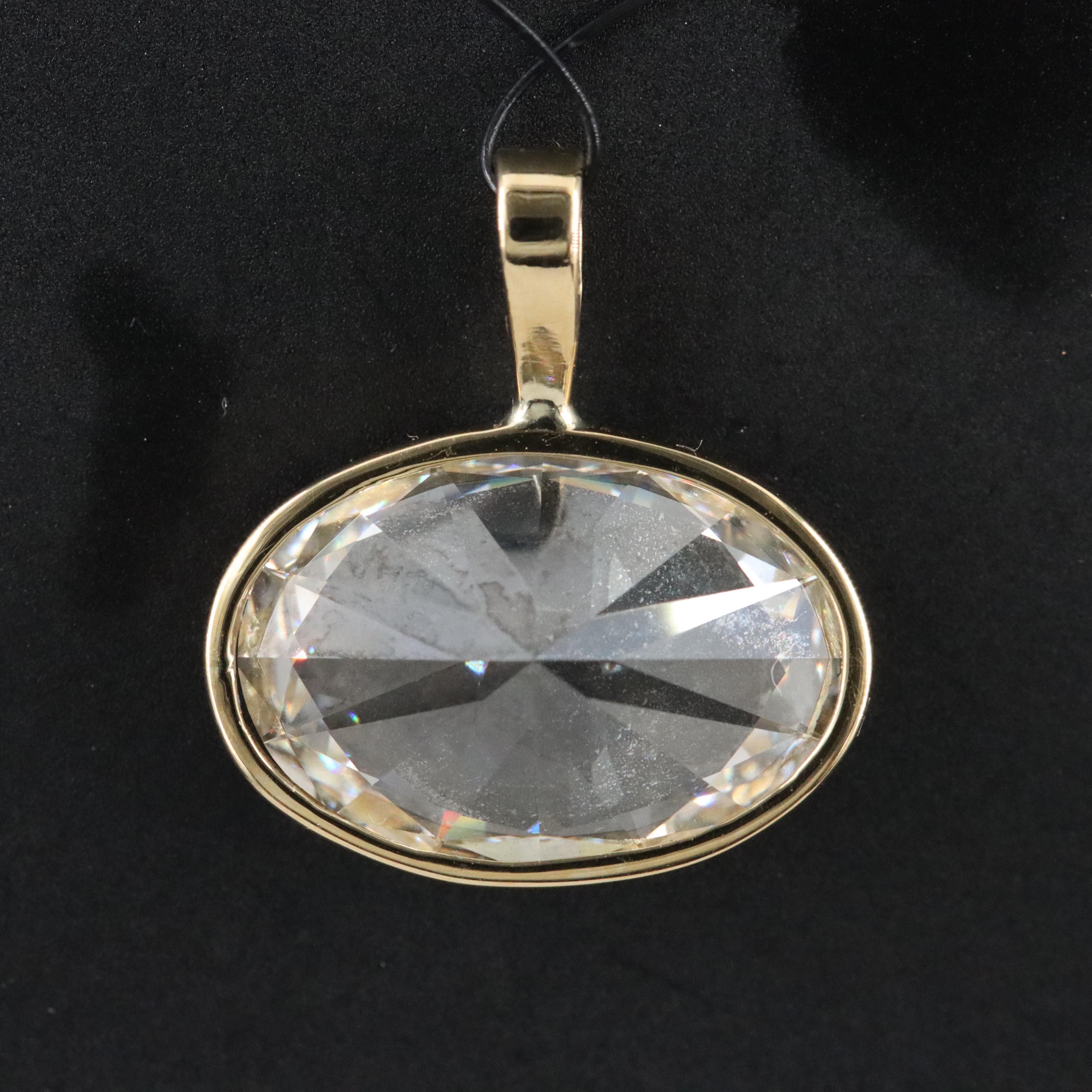 18K 3.32 CT Lab Grown Diamond Pendant with IGI Report